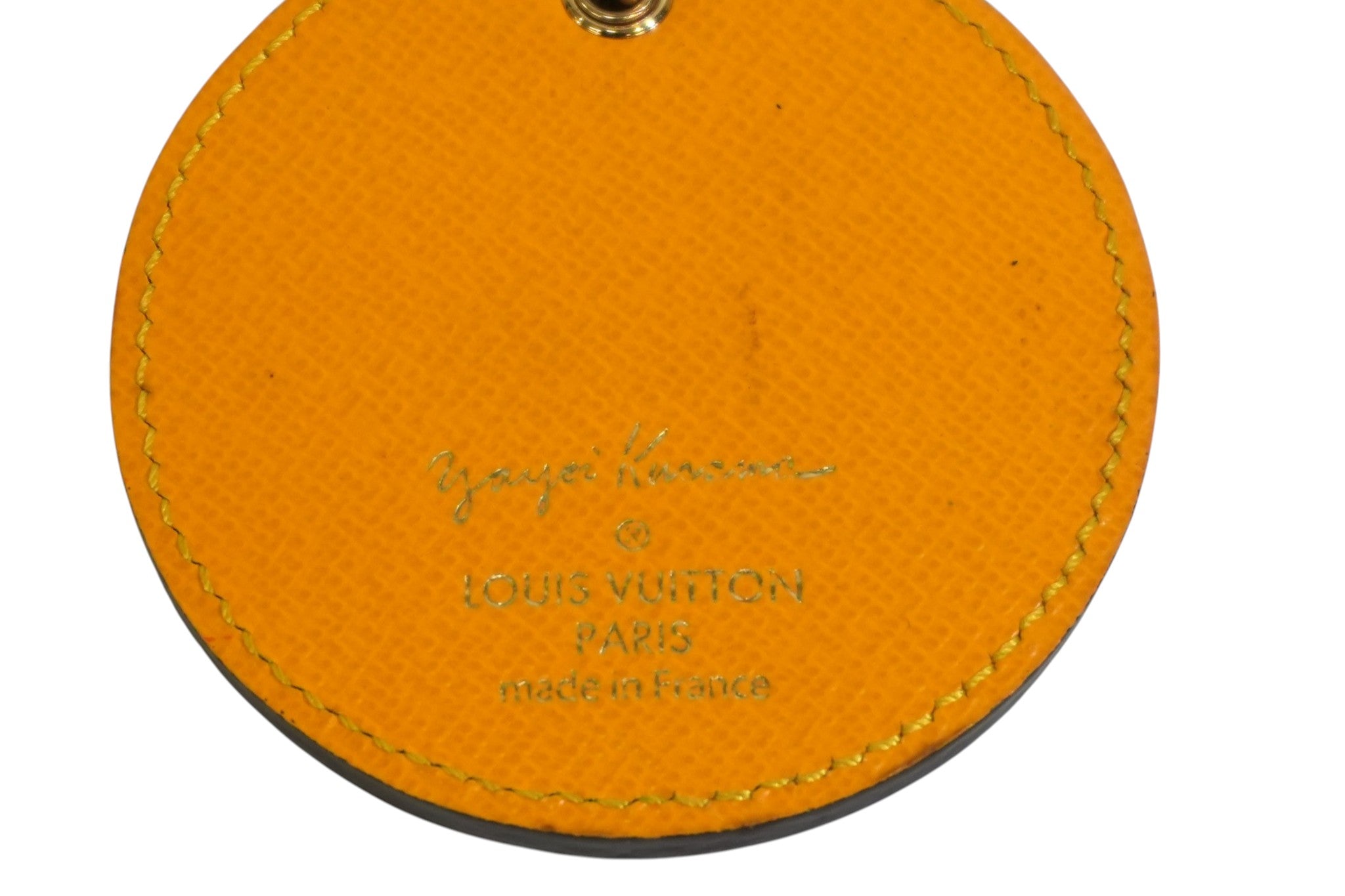 Pre-owned Louis Vuitton Round Yayoi Kusuma Bag Charm Yellow