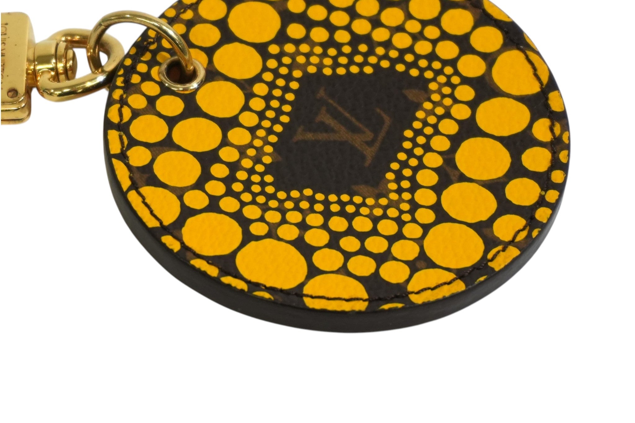 Pre-owned Louis Vuitton Round Yayoi Kusuma Bag Charm Yellow