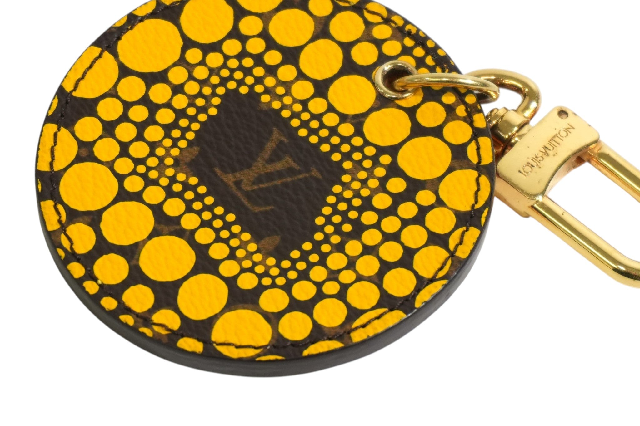 Pre-owned Louis Vuitton Round Yayoi Kusuma Bag Charm Yellow