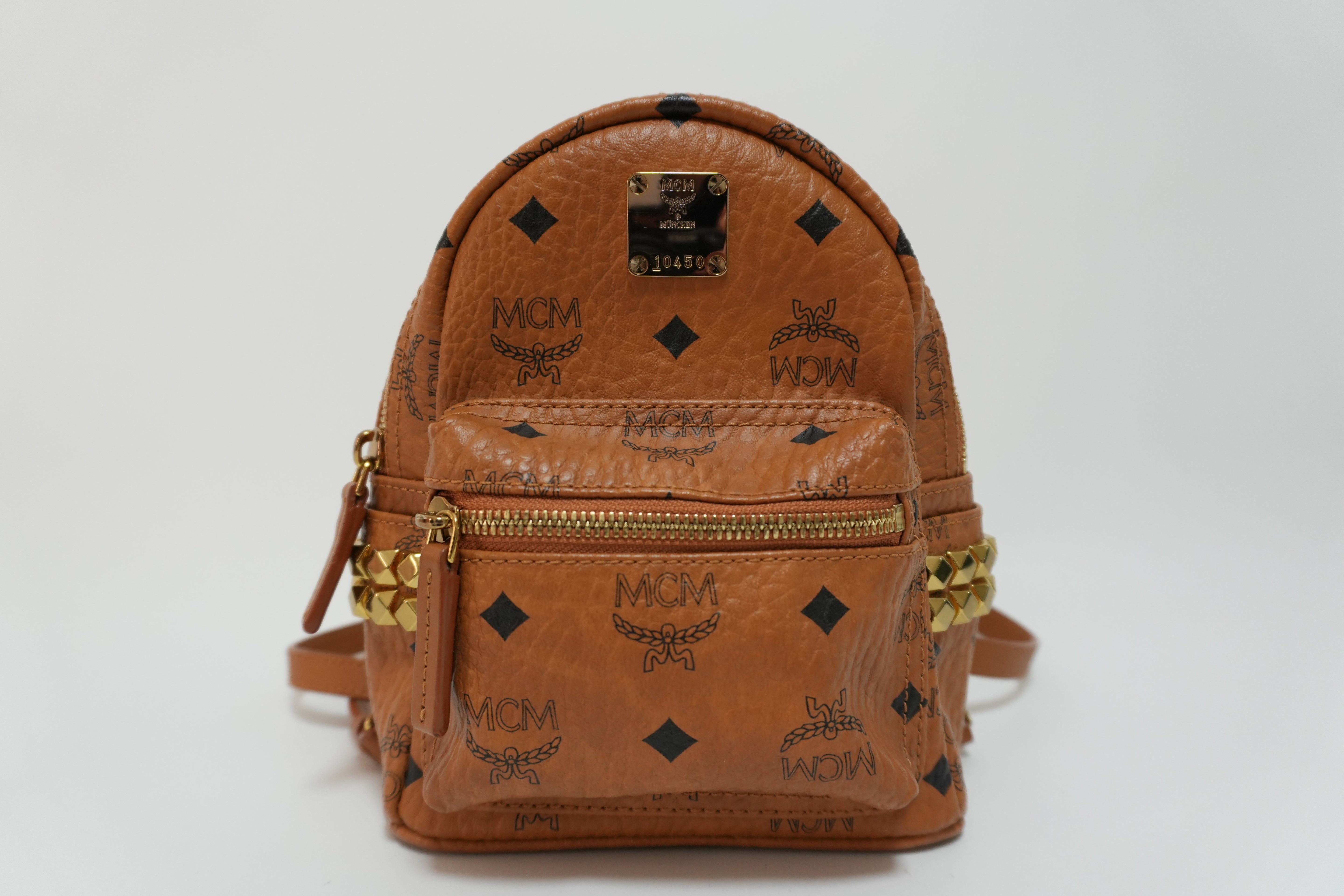 MCM Visetos Backpack Handle Strap Used