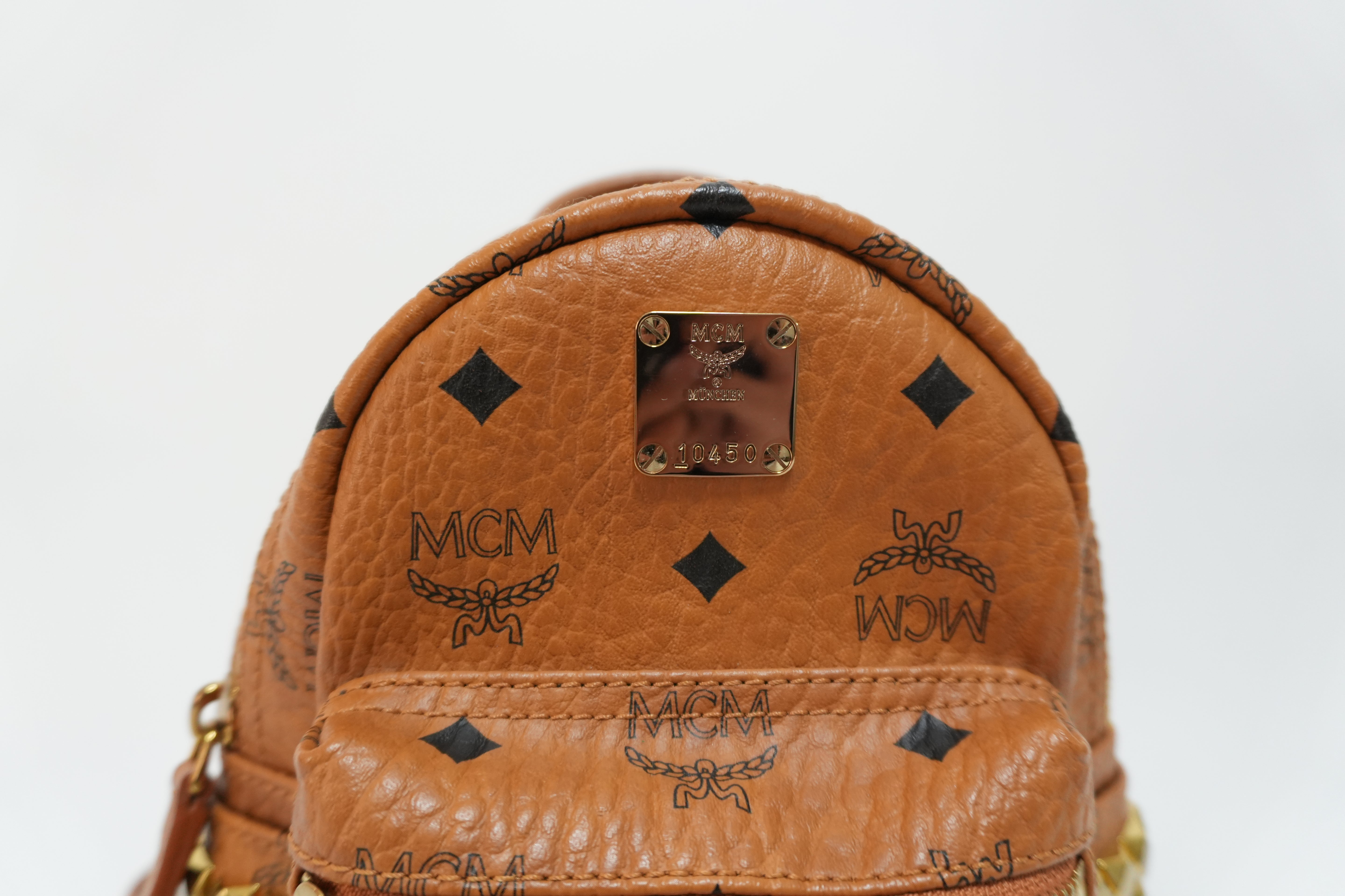 MCM Visetos Backpack Handle Strap Used