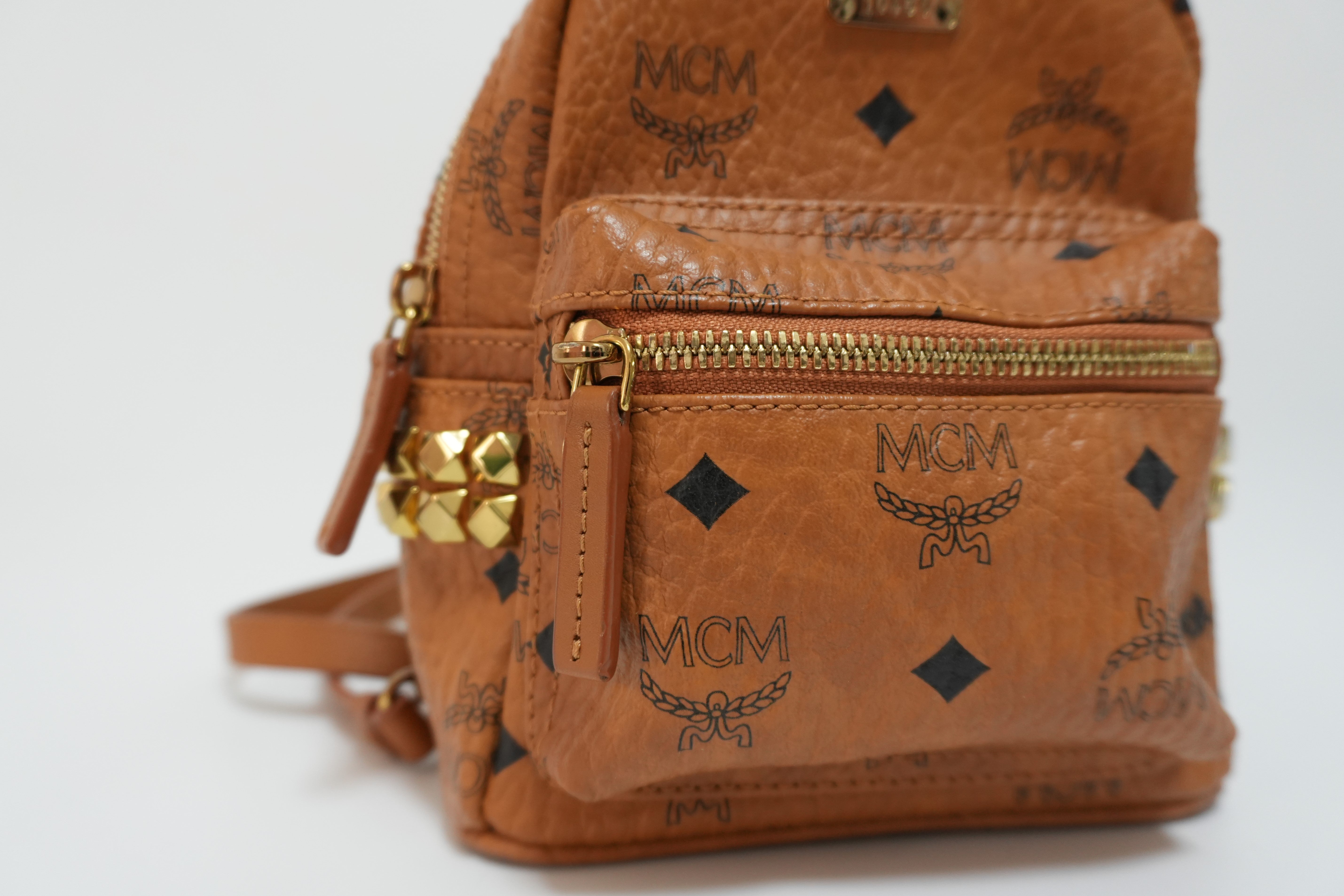 MCM Visetos Backpack Handle Strap Used