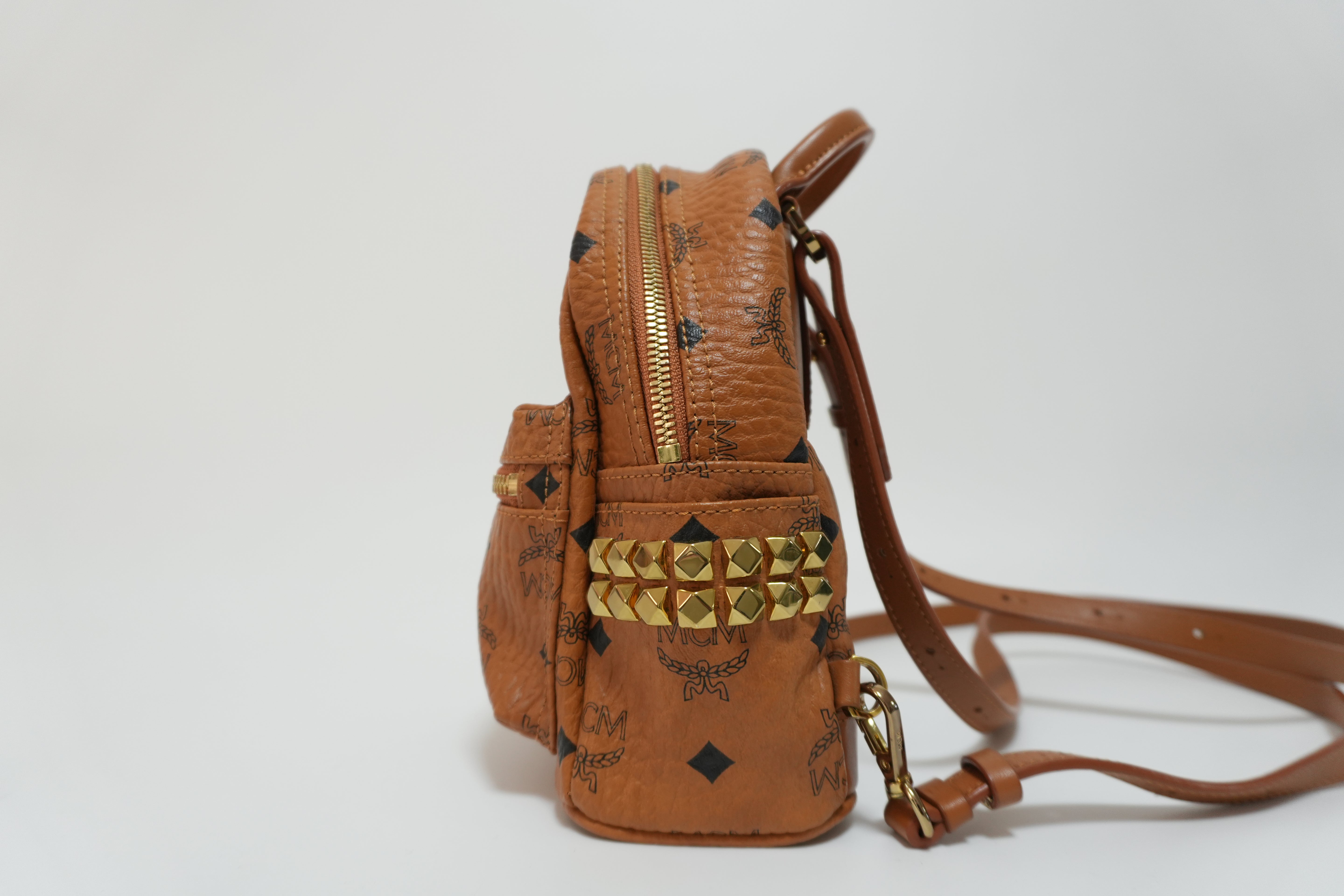 MCM Visetos Backpack Handle Strap Used