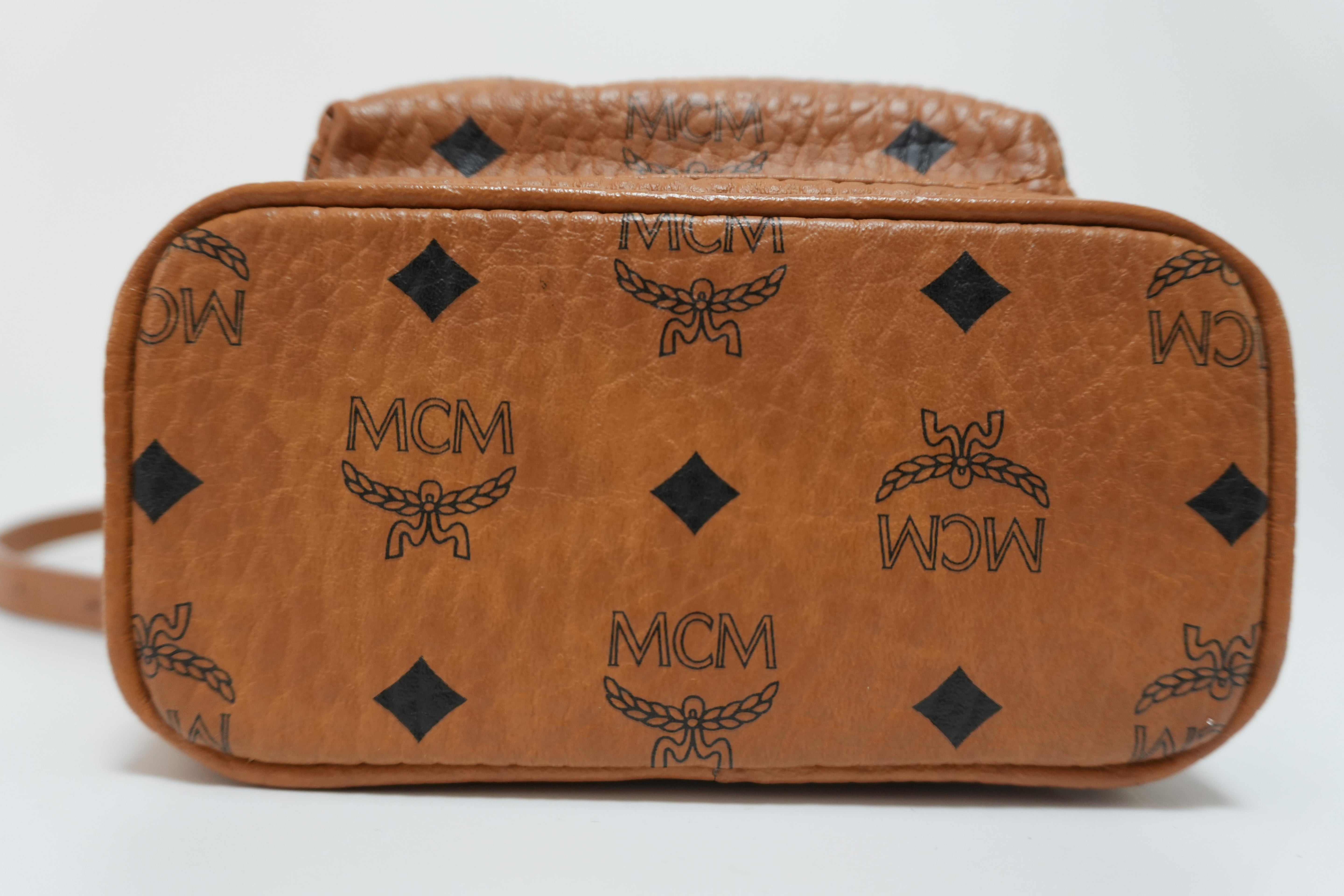 MCM Visetos Backpack Handle Strap Used