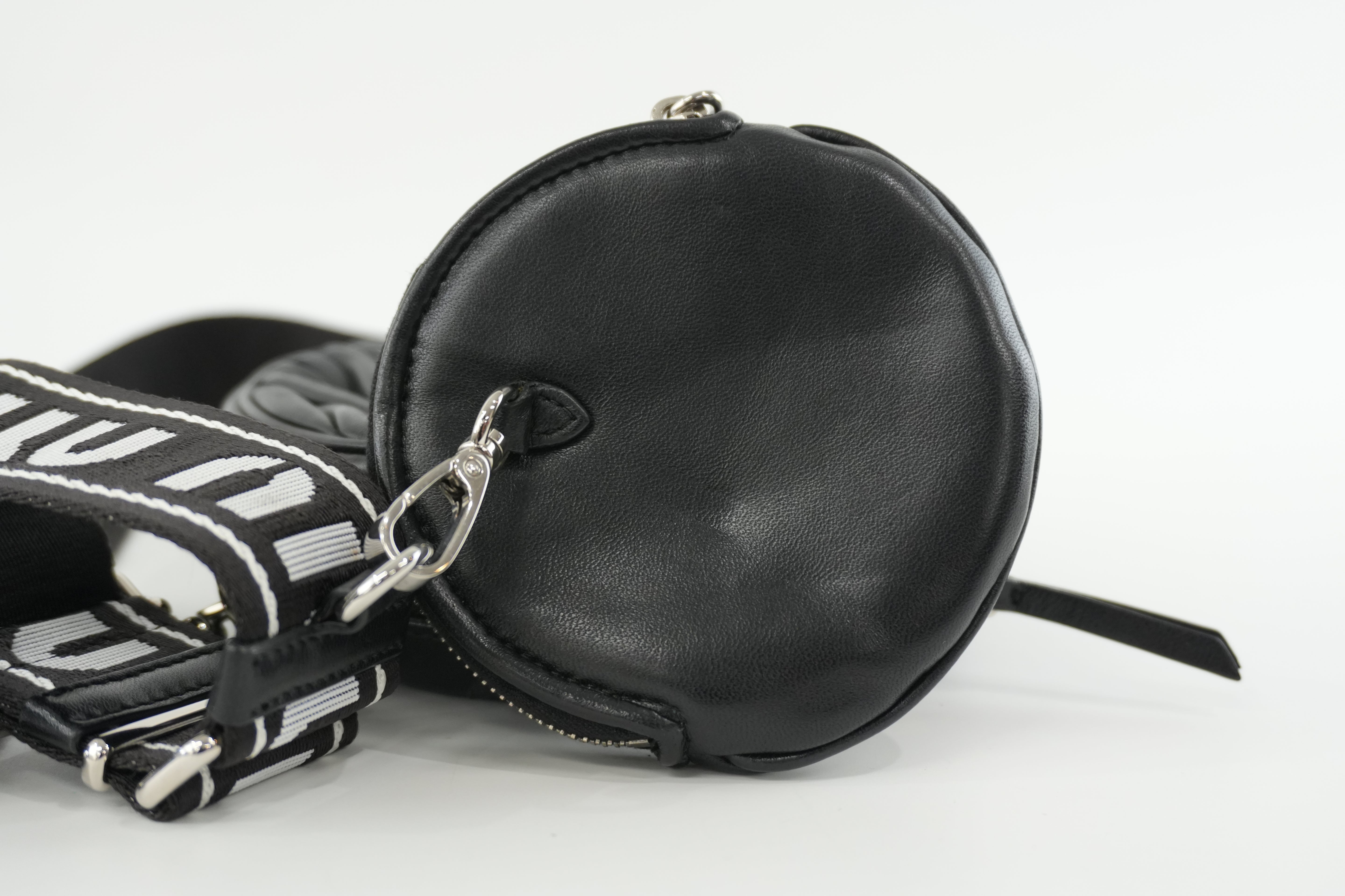 Miumiu Round Crossbody Leather Black Used