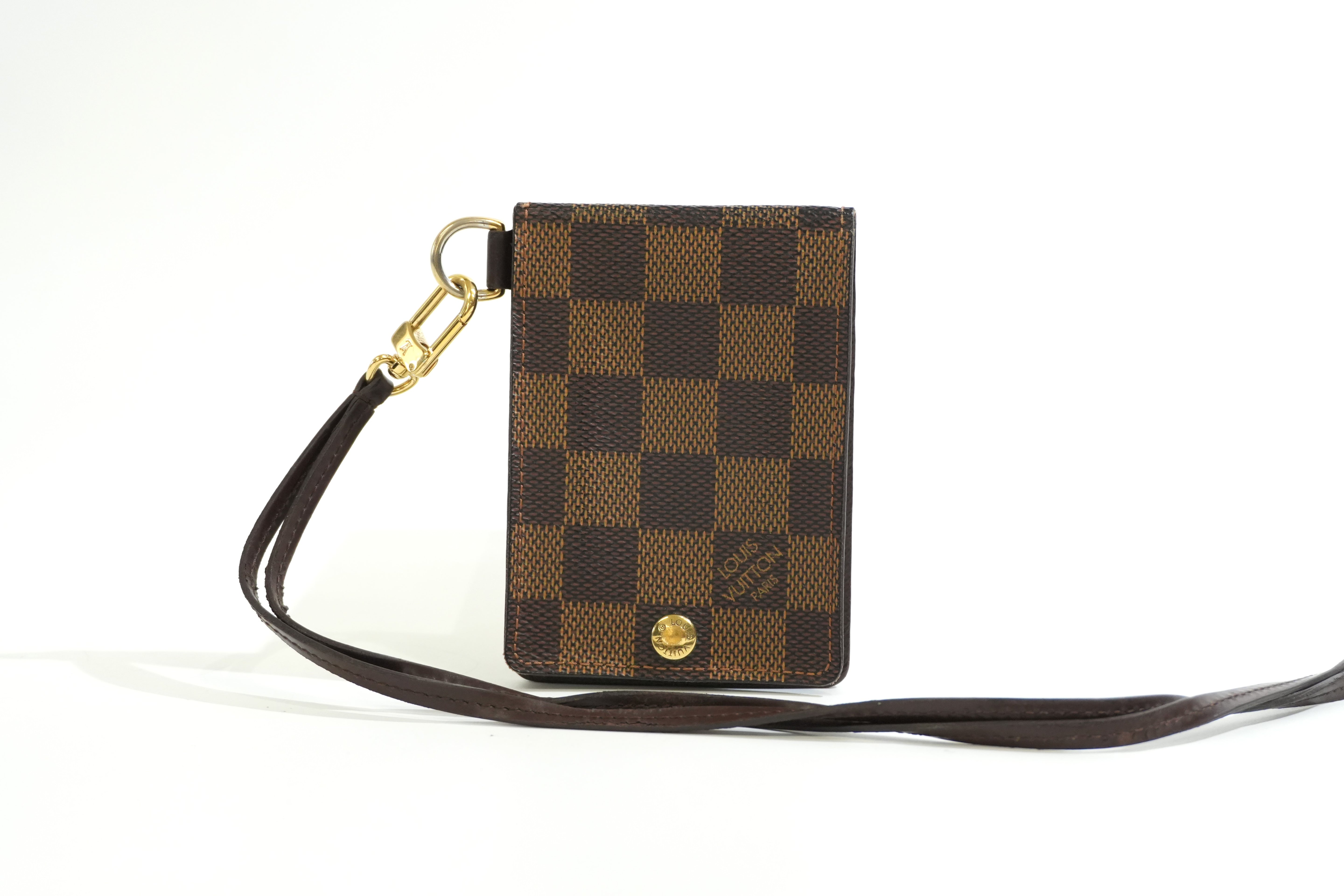 Pre-owned Louis Vuitton Damier Ebene Pass Case