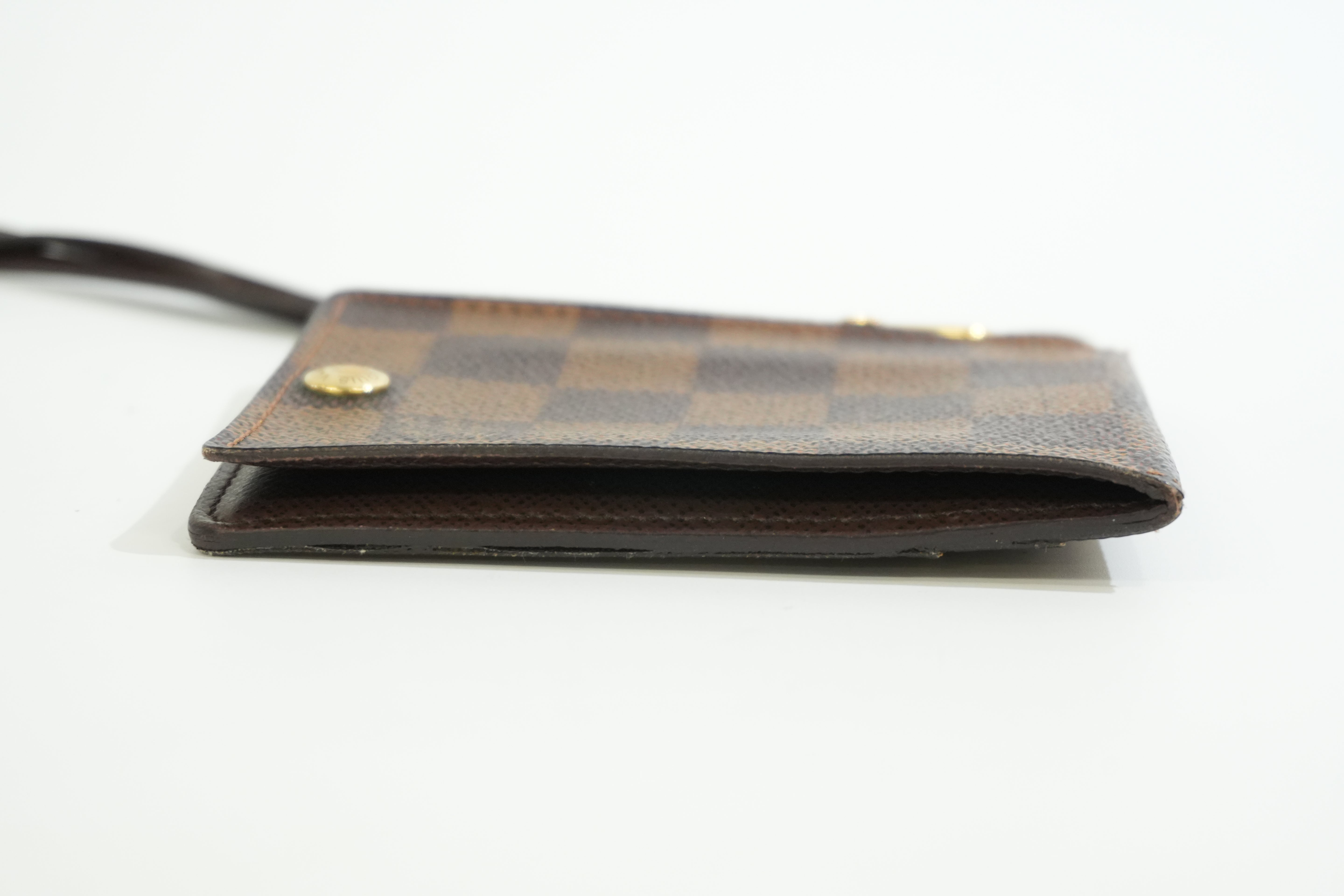 Pre-owned Louis Vuitton Damier Ebene Pass Case