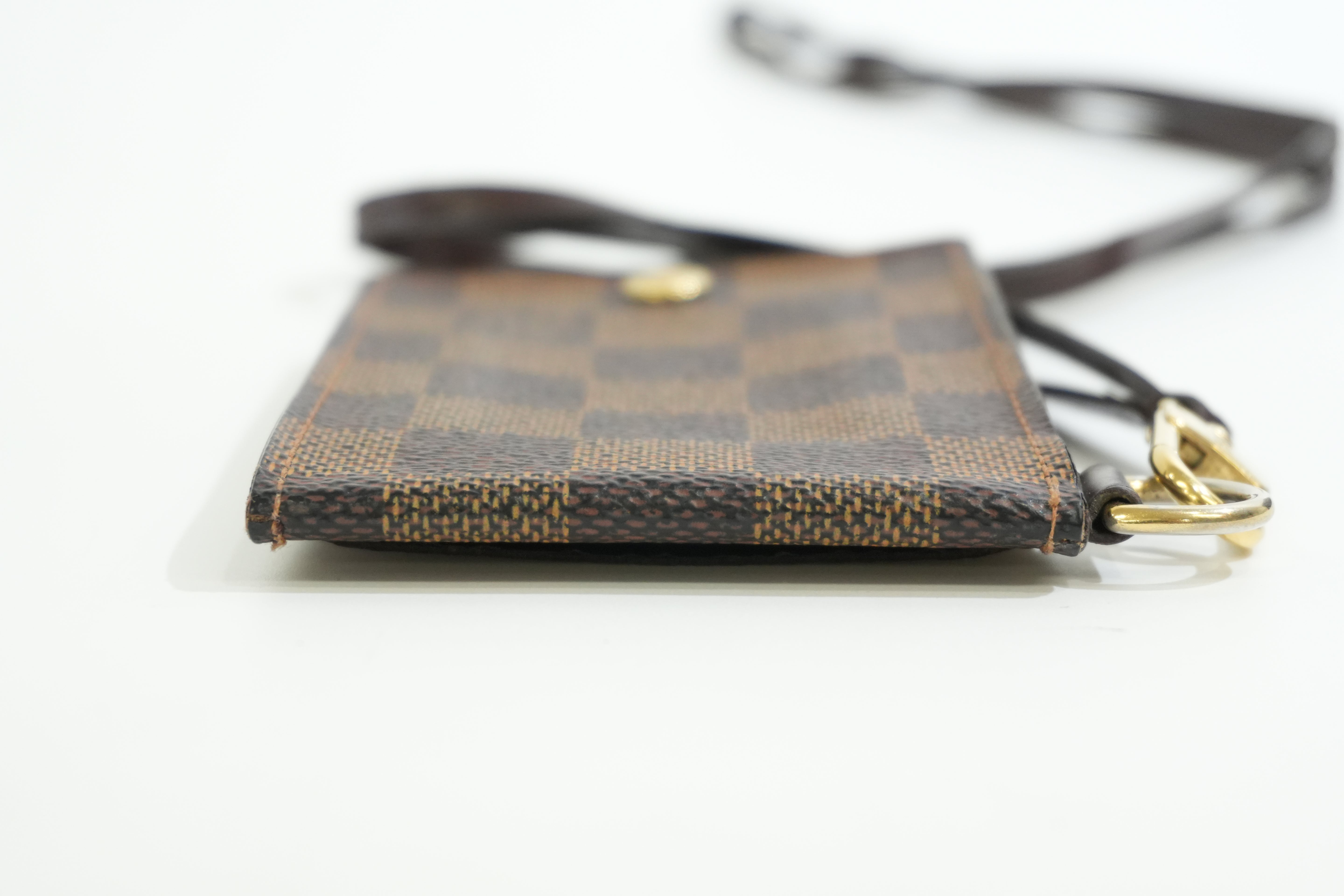 Pre-owned Louis Vuitton Damier Ebene Pass Case