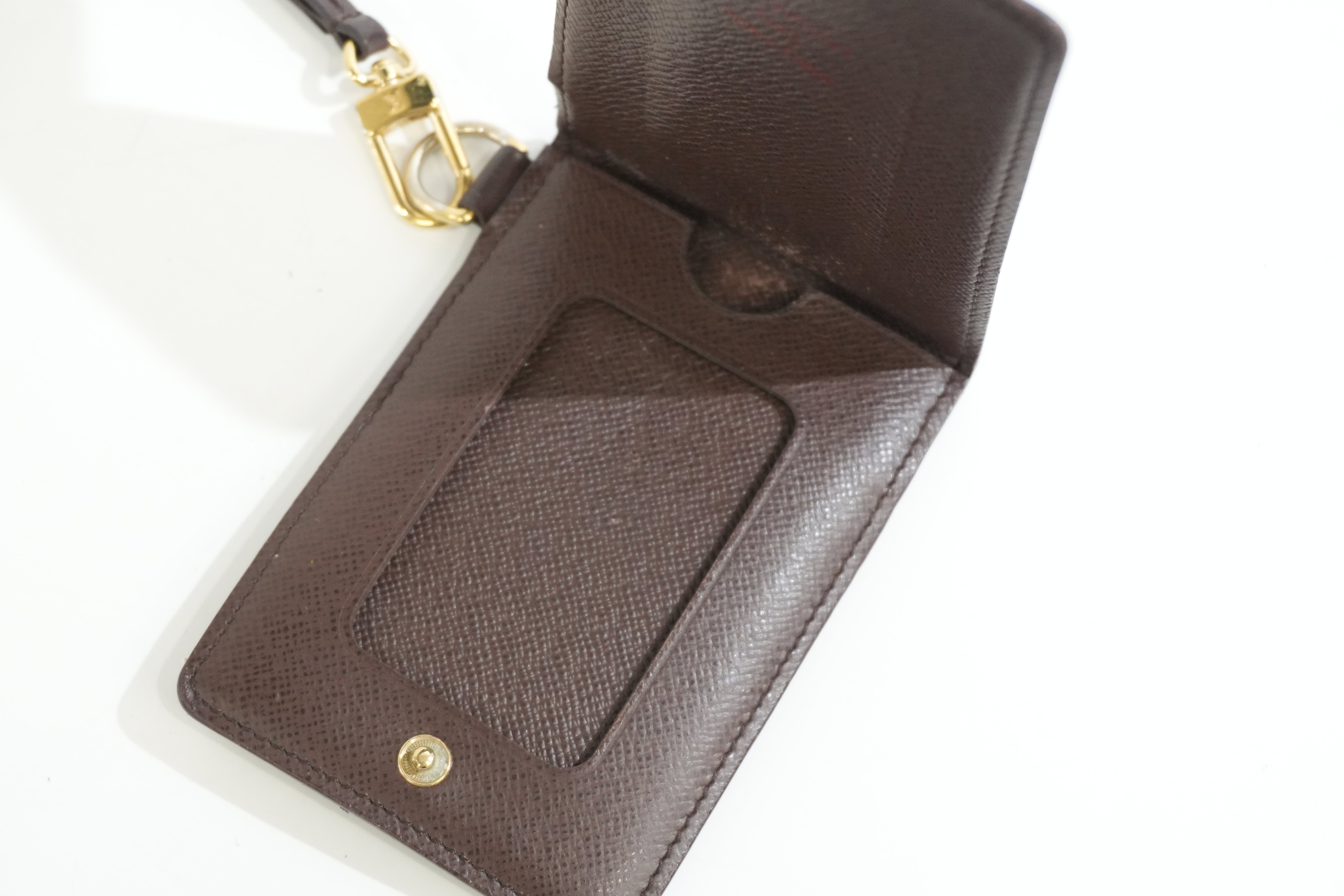 Pre-owned Louis Vuitton Damier Ebene Pass Case