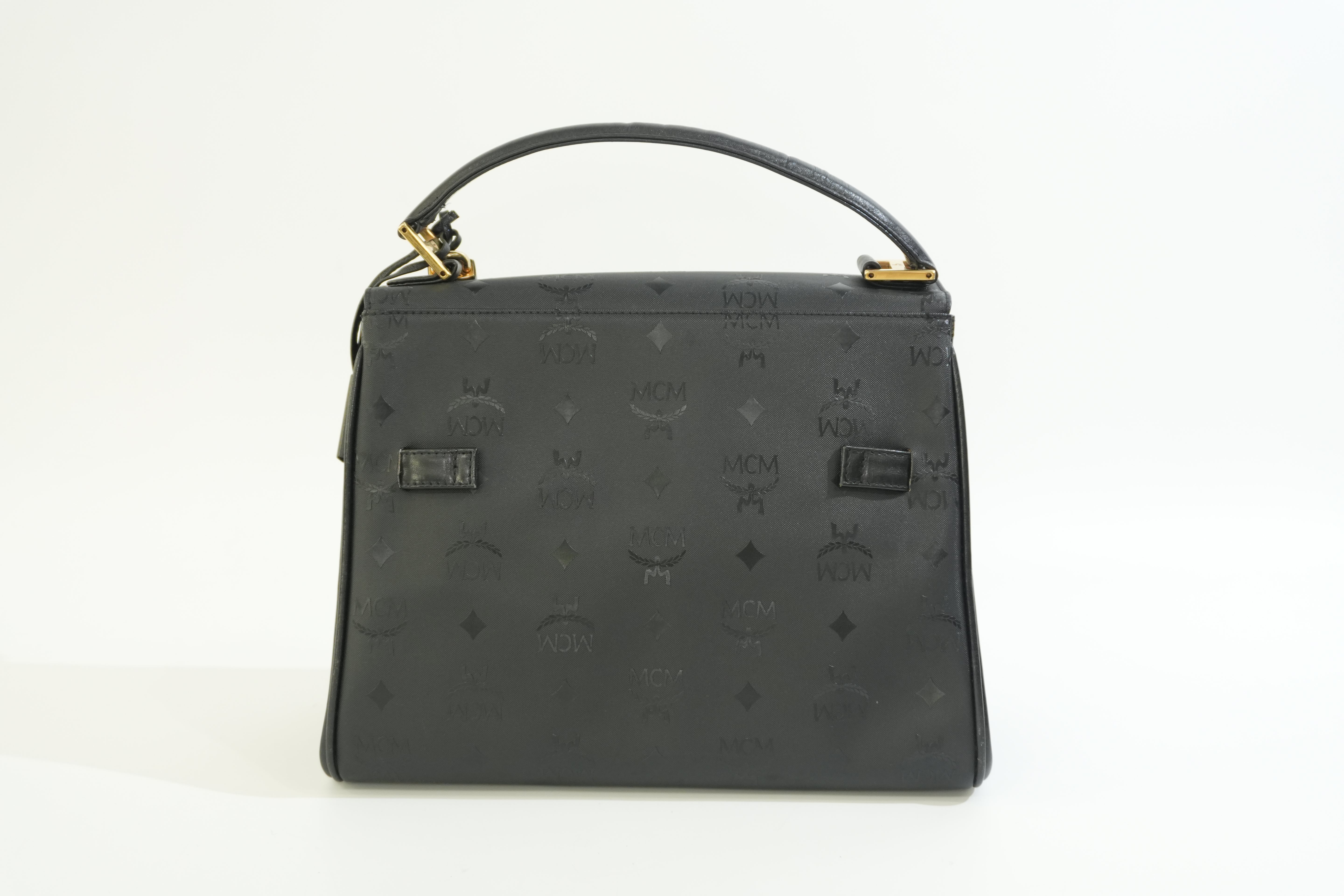 Pre-owned MCM Top Handle Handbag Black