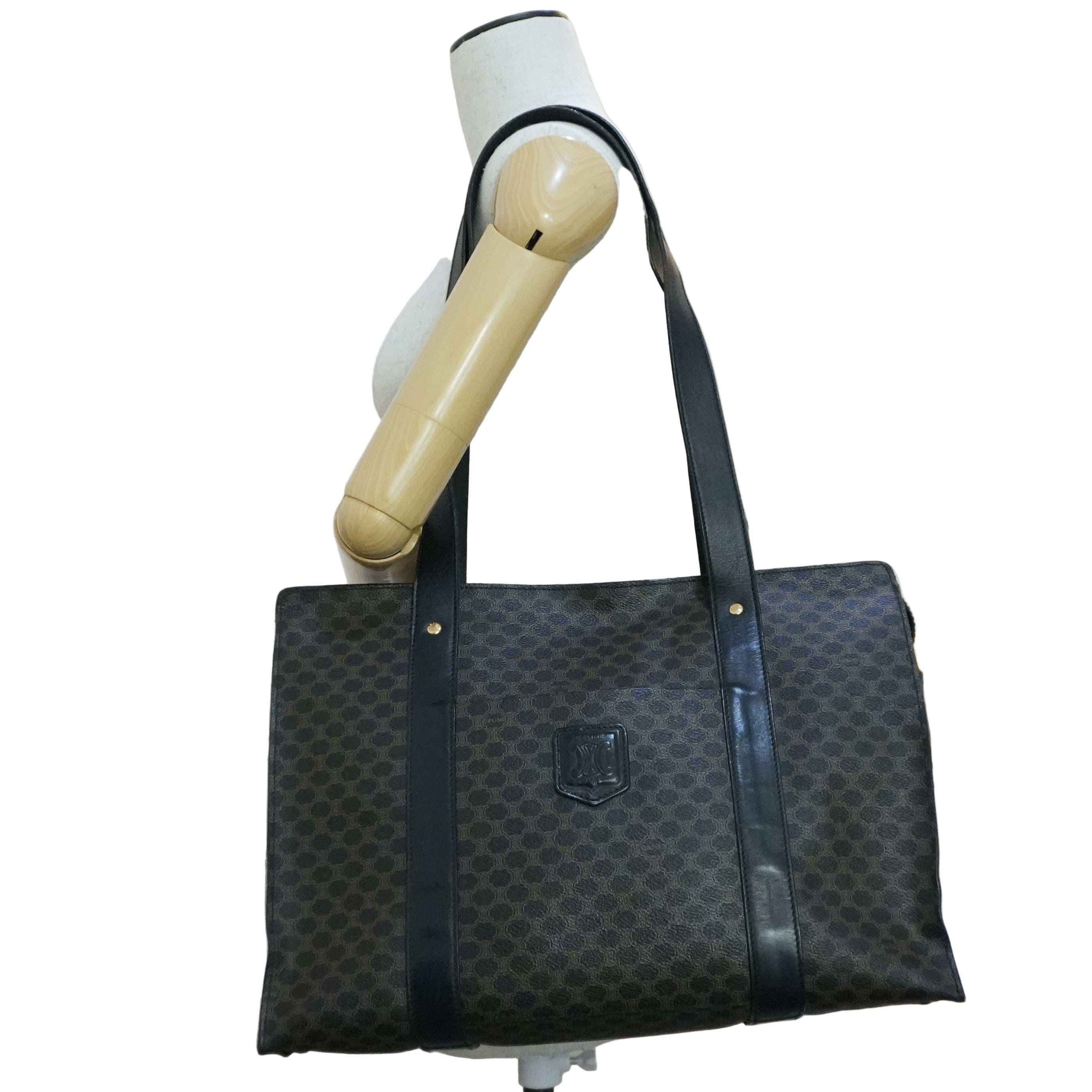 Pre-owned Celine Macadam Tote Bag Black