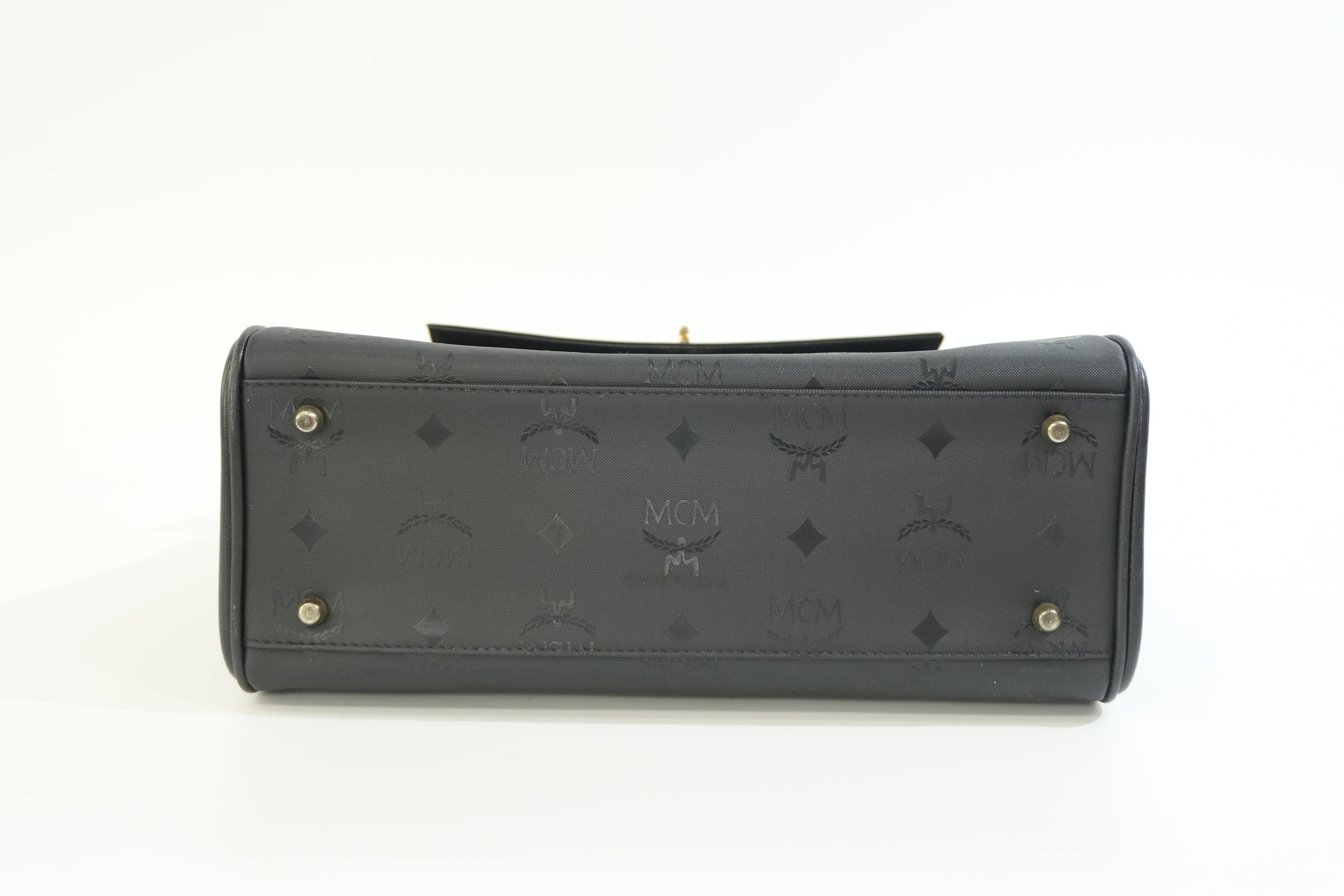 Pre-owned MCM Top Handle Handbag Black