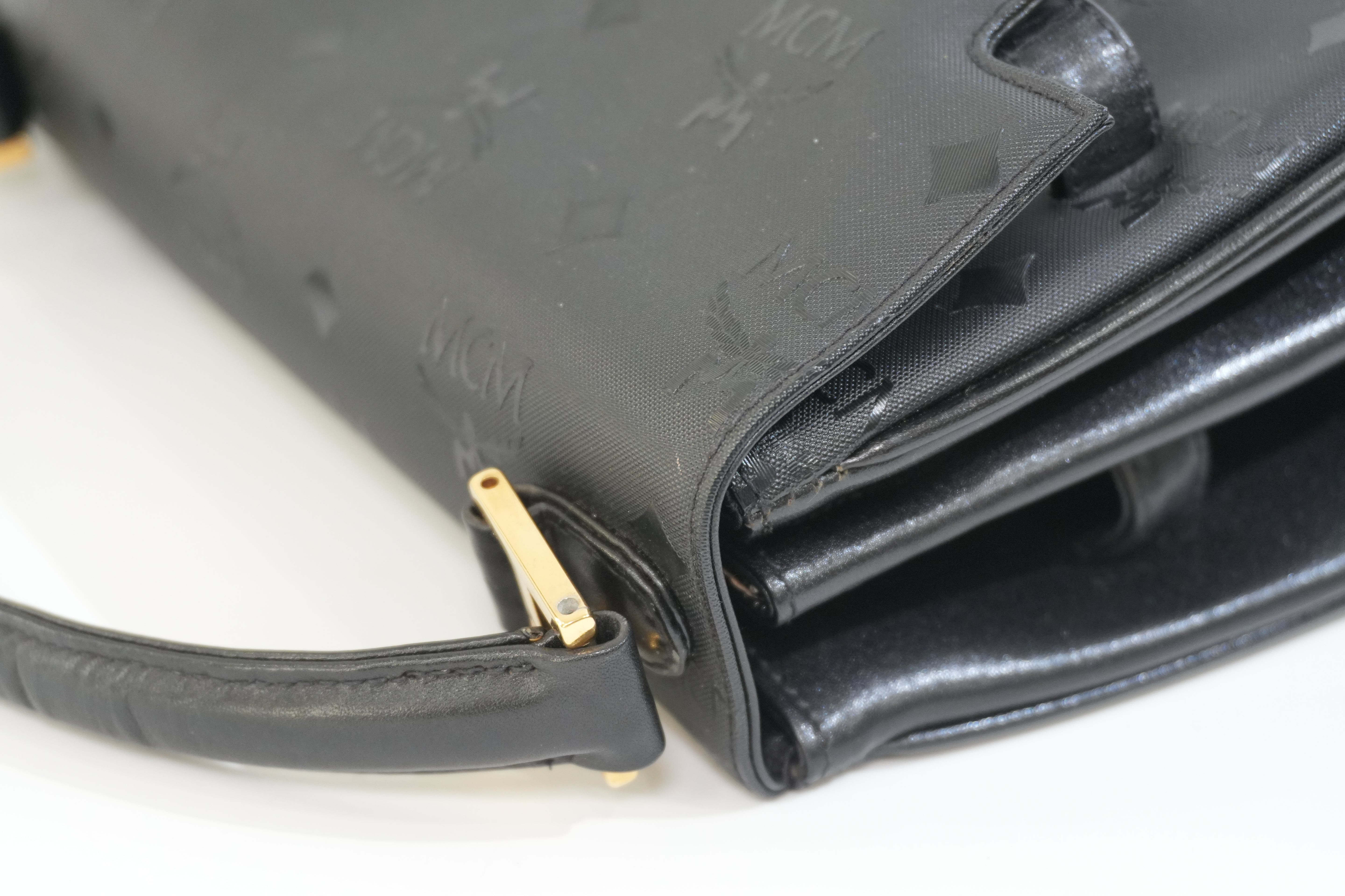 Pre-owned MCM Top Handle Handbag Black
