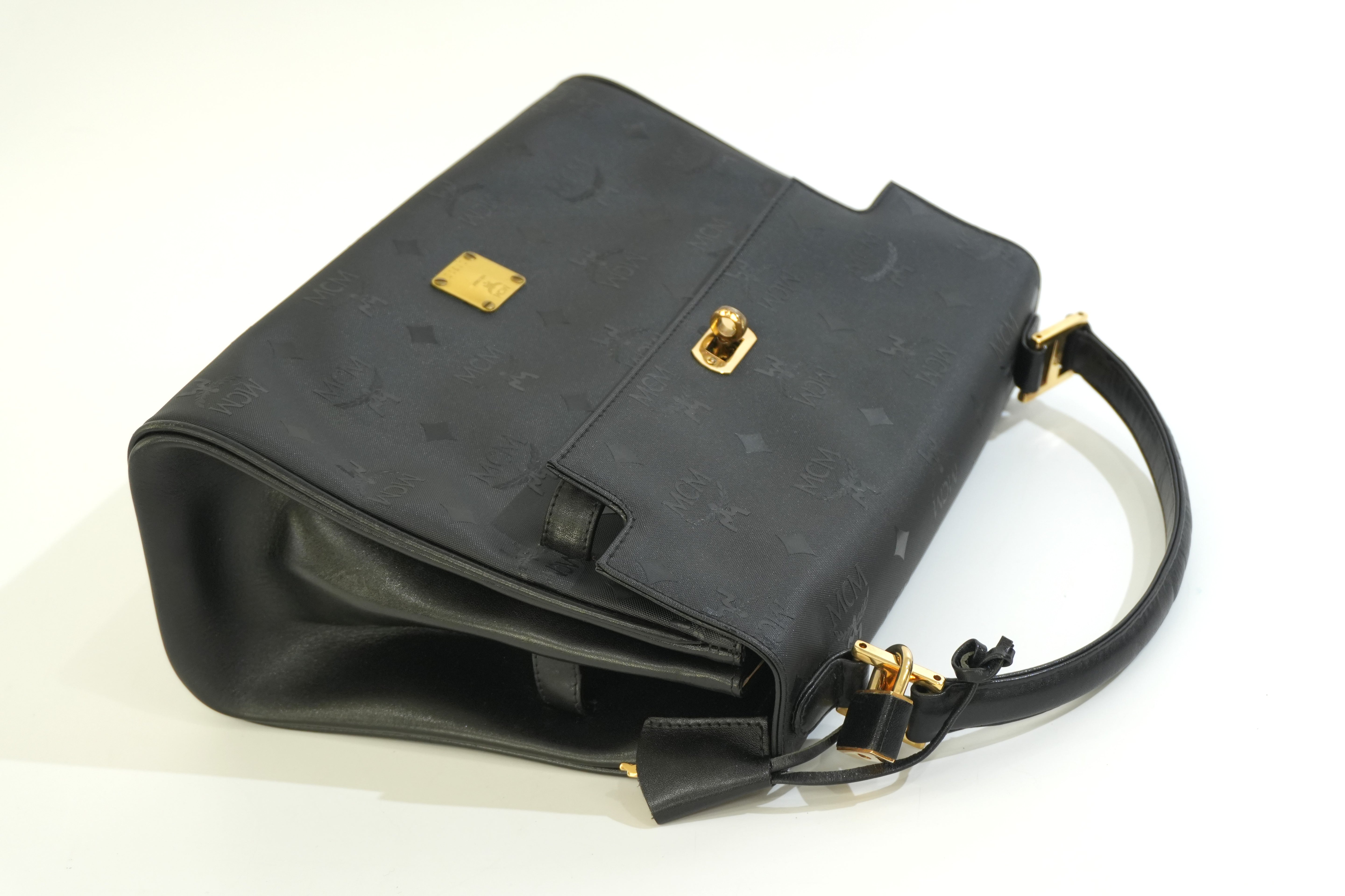 Pre-owned MCM Top Handle Handbag Black