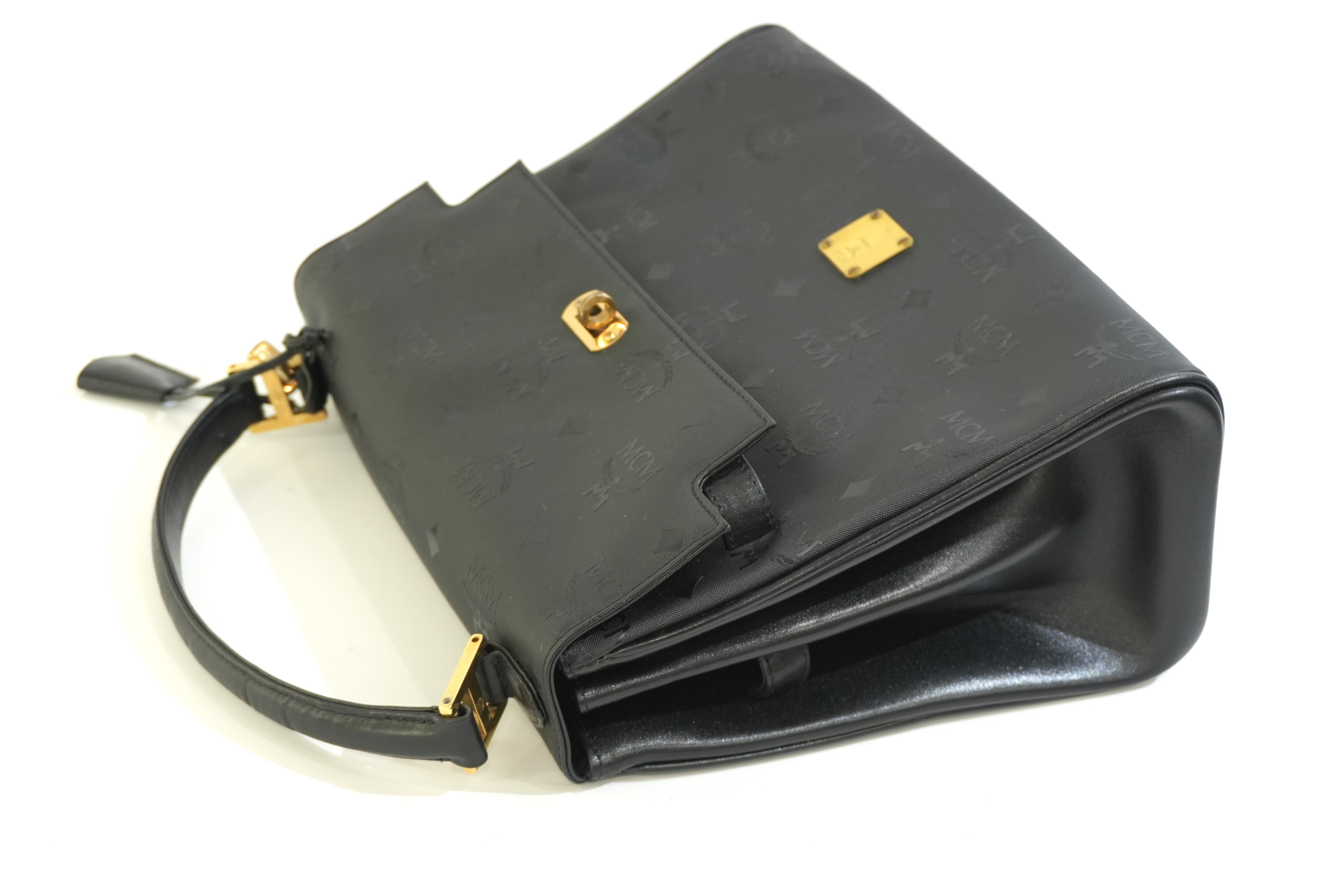 Pre-owned MCM Top Handle Handbag Black