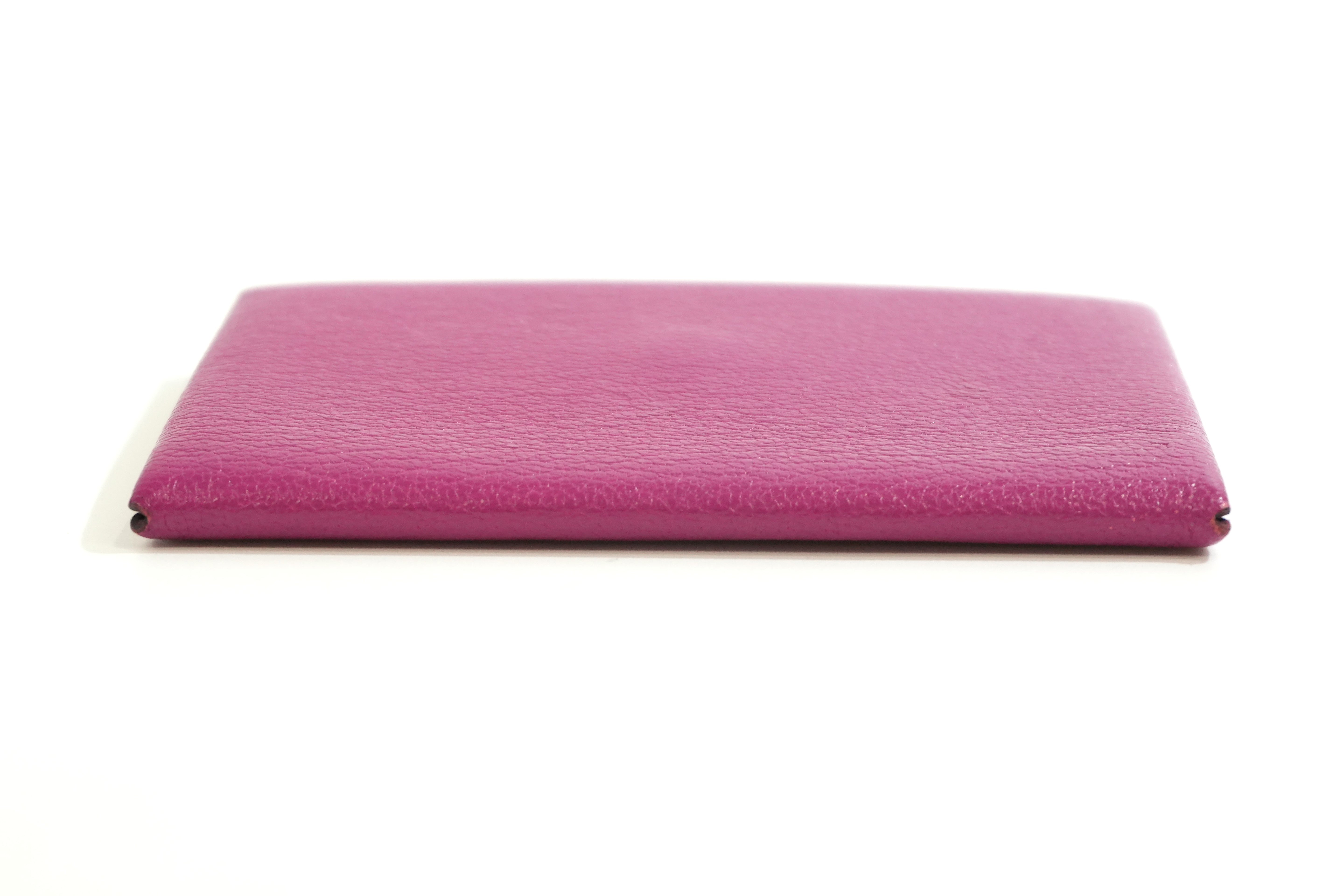 Pre-owned Hermes Card Case Pink