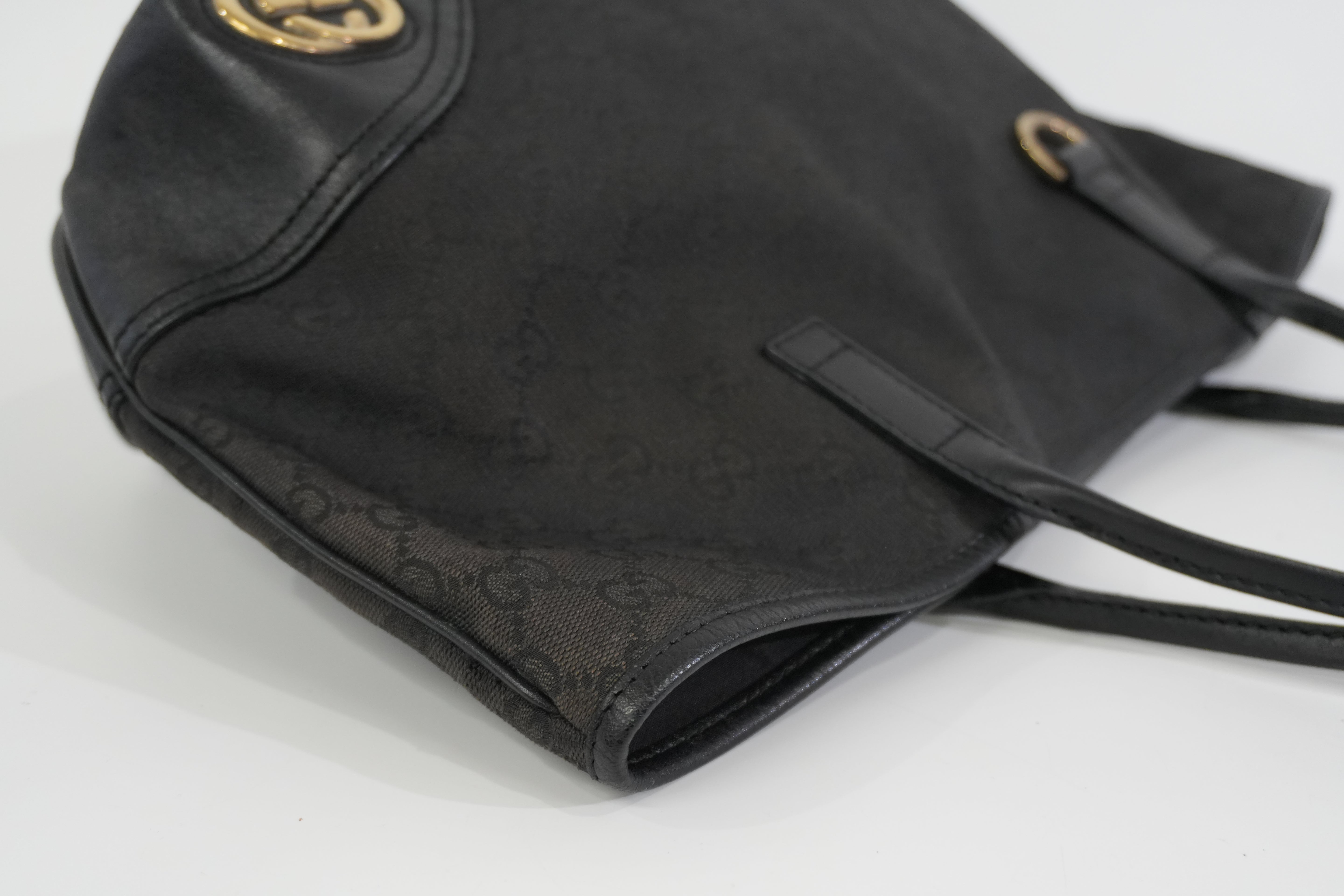 Pre-owned Gucci Guccisima Tote Bag Black