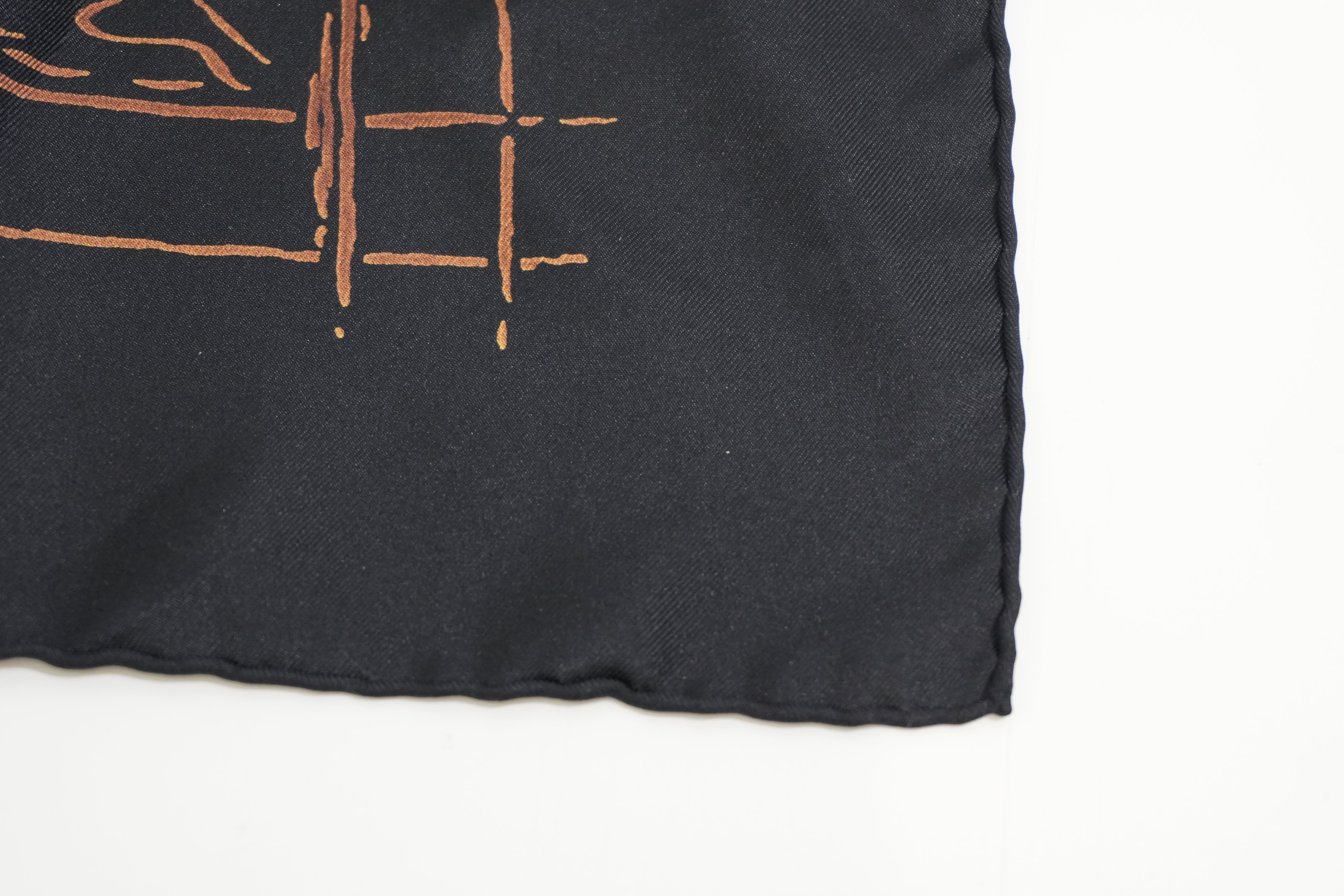 Pre-owned Hermes Scarf Black