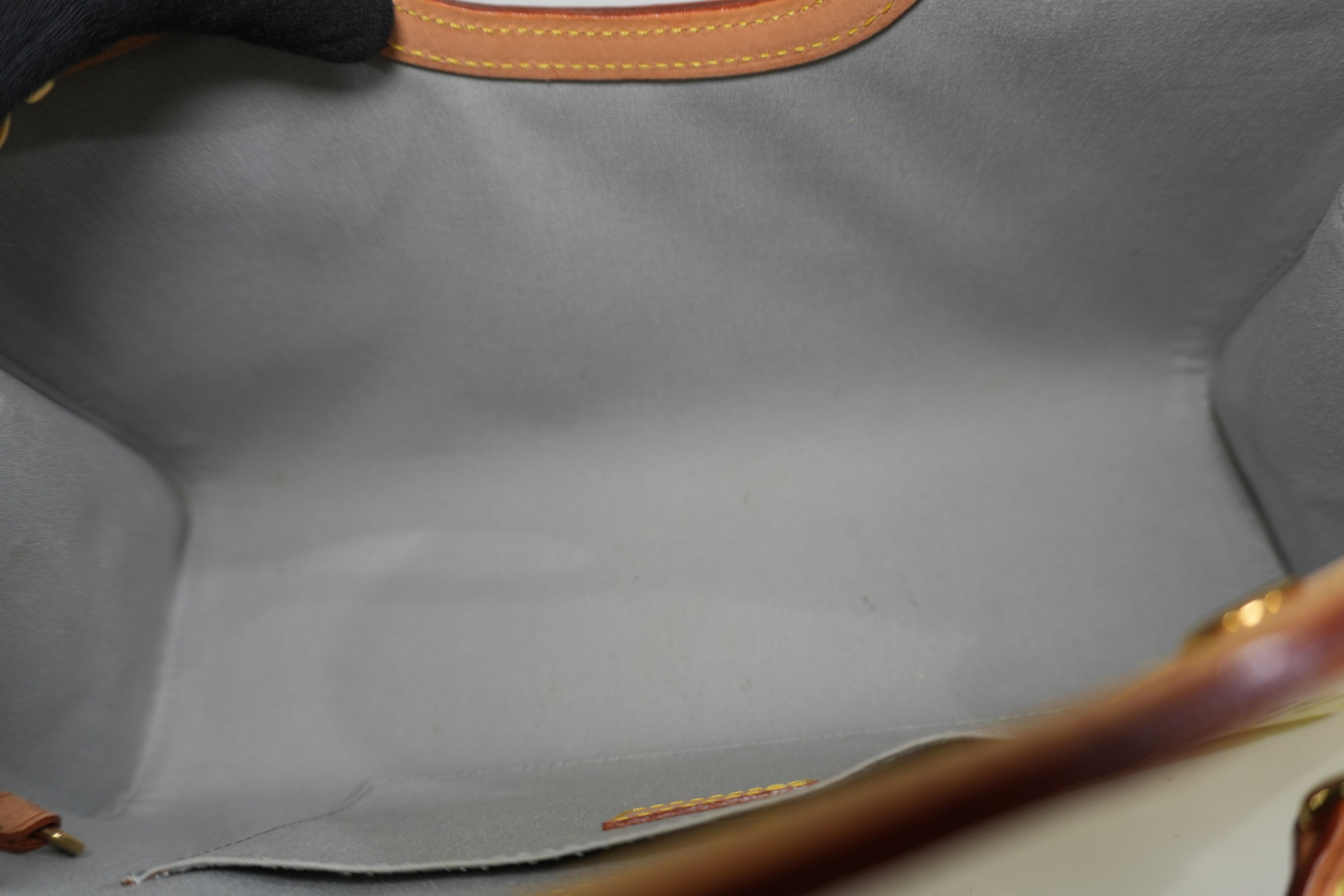 Pre-owned Louis Vuitton Vernis Roxbury Shoulder Bag Yellow