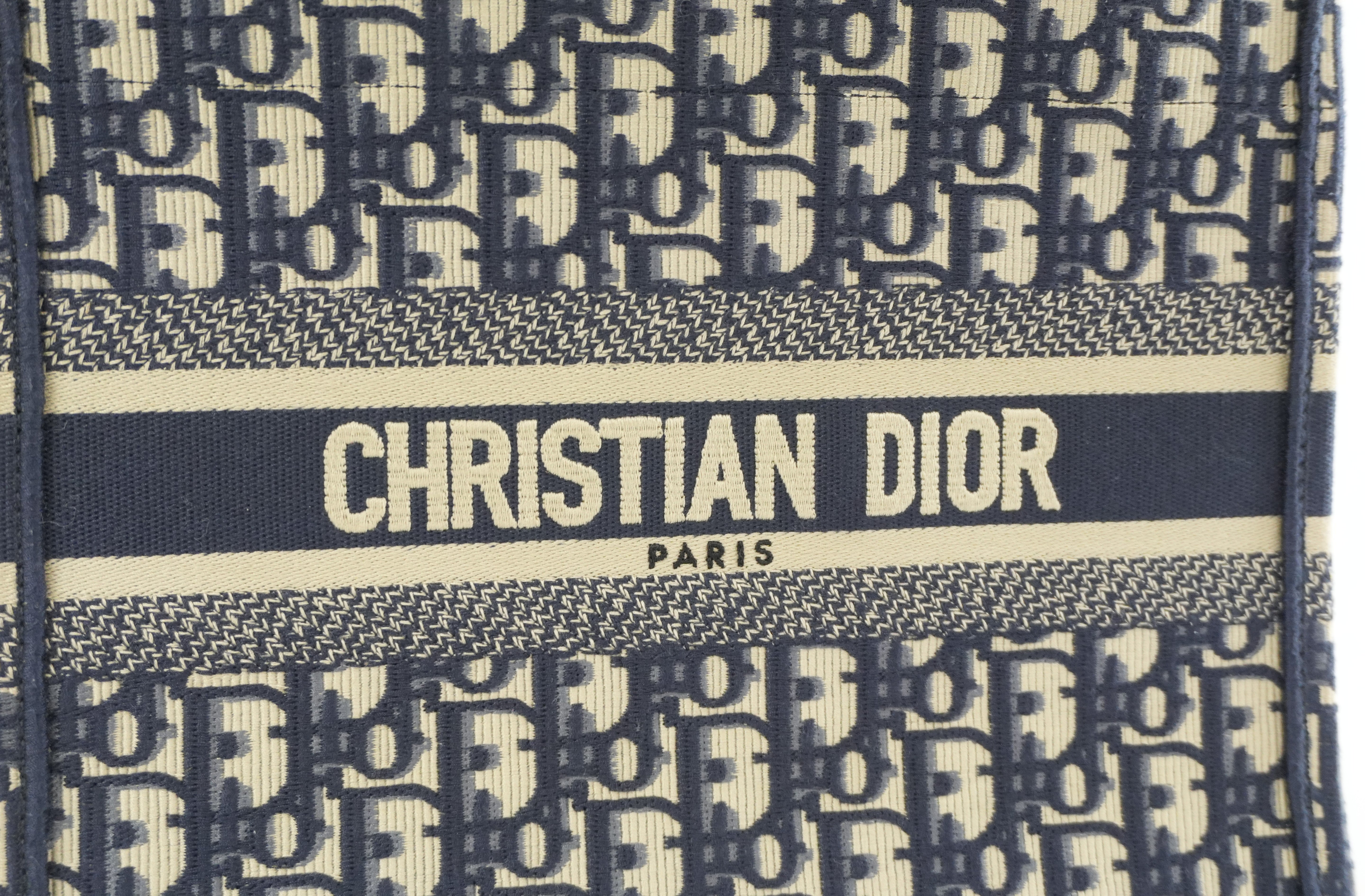 Christian Dior Oblique Canvas Book Tote Bag Used