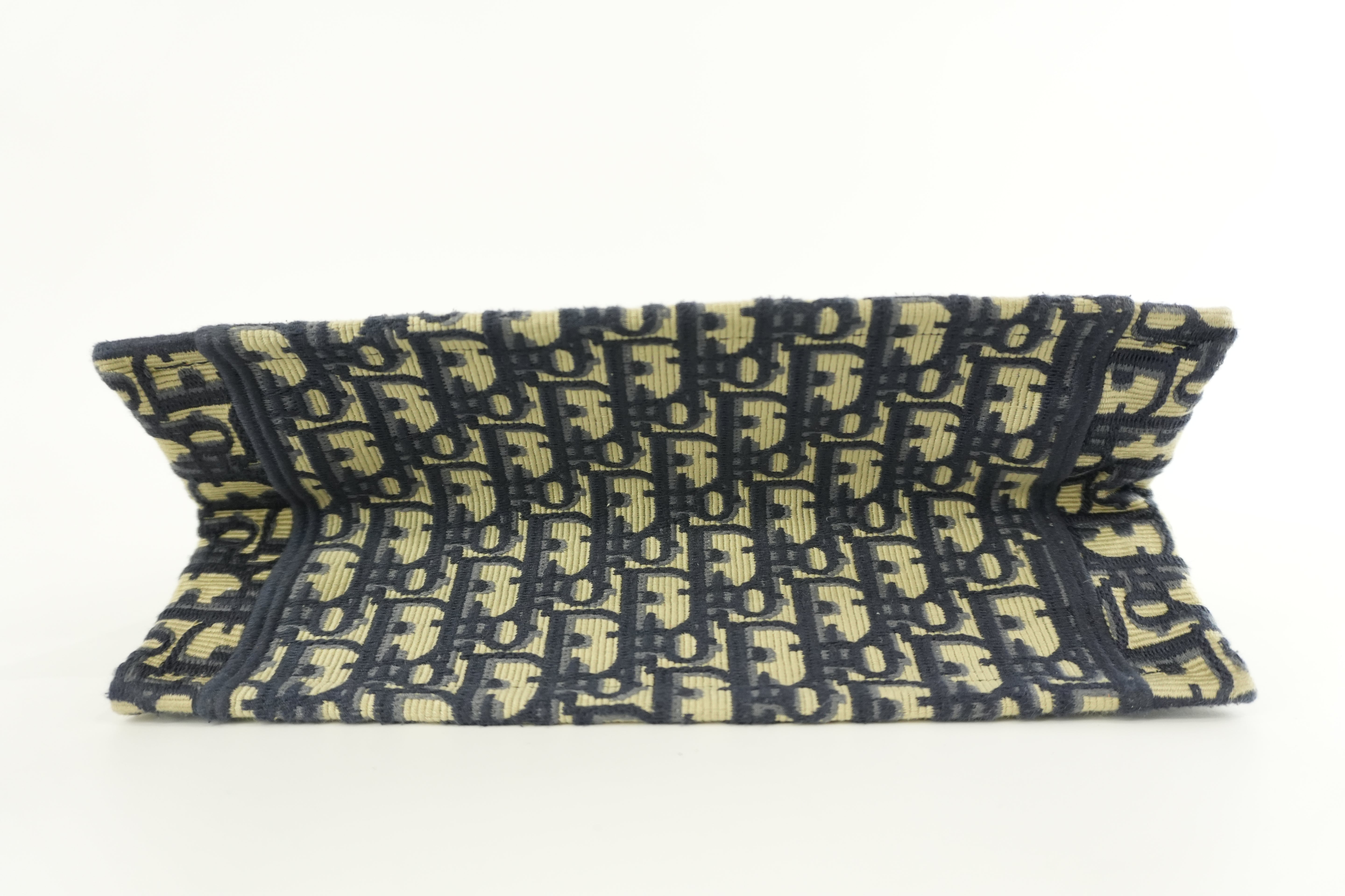 Christian Dior Oblique Canvas Book Tote Bag Used