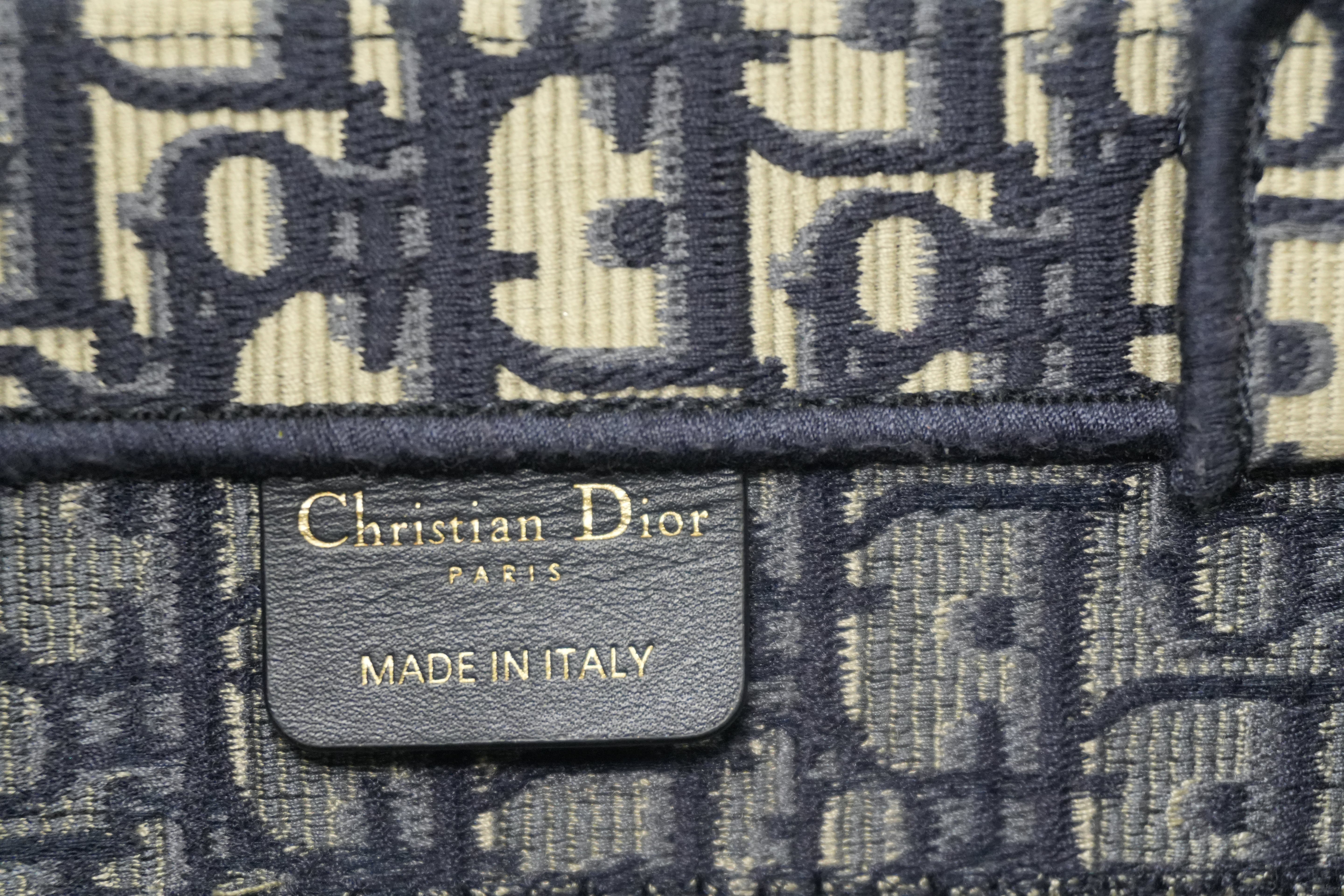 Christian Dior Oblique Canvas Book Tote Bag Used