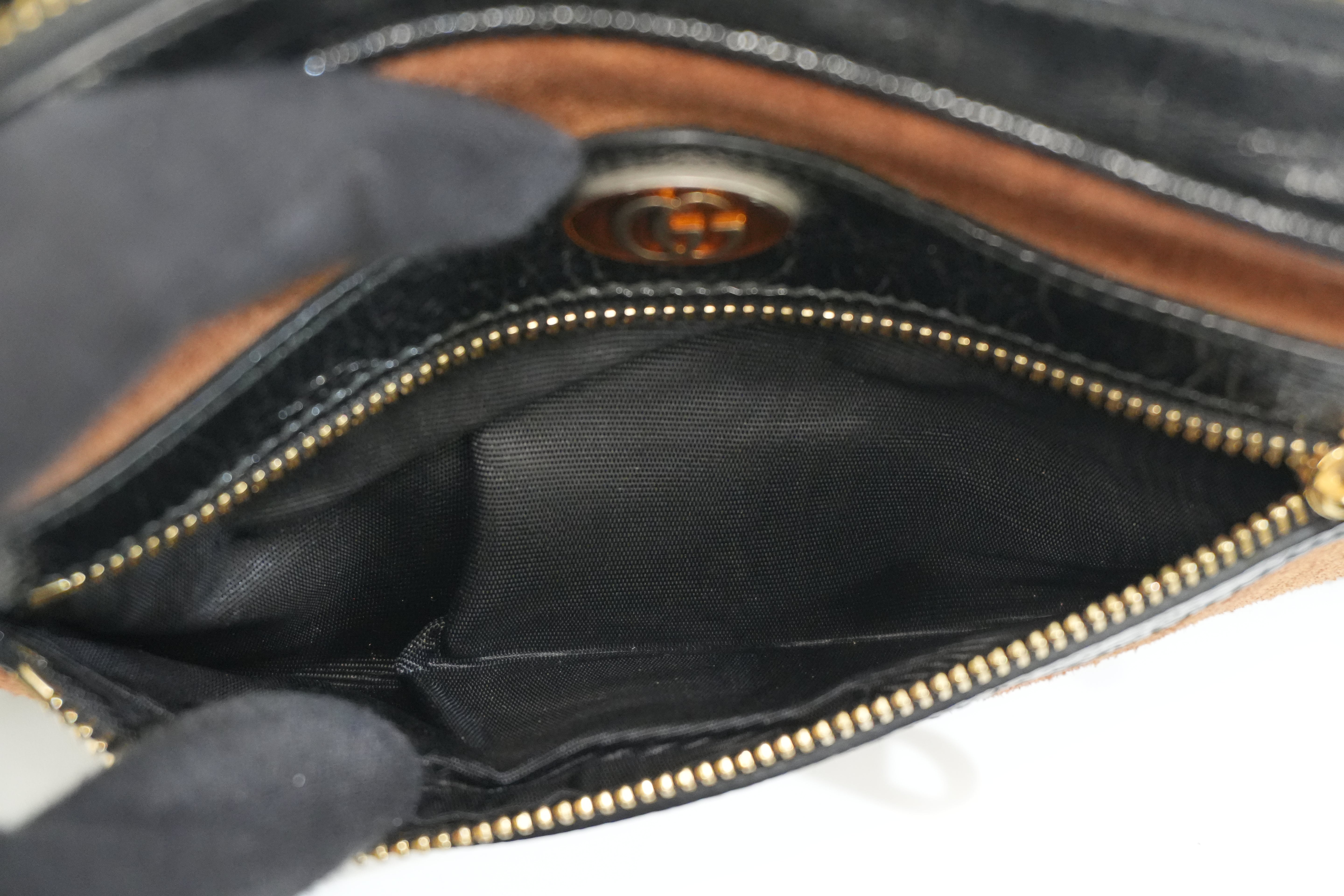 Pre-owned Gucci Suede Ophidia Crossbody Bag Brown