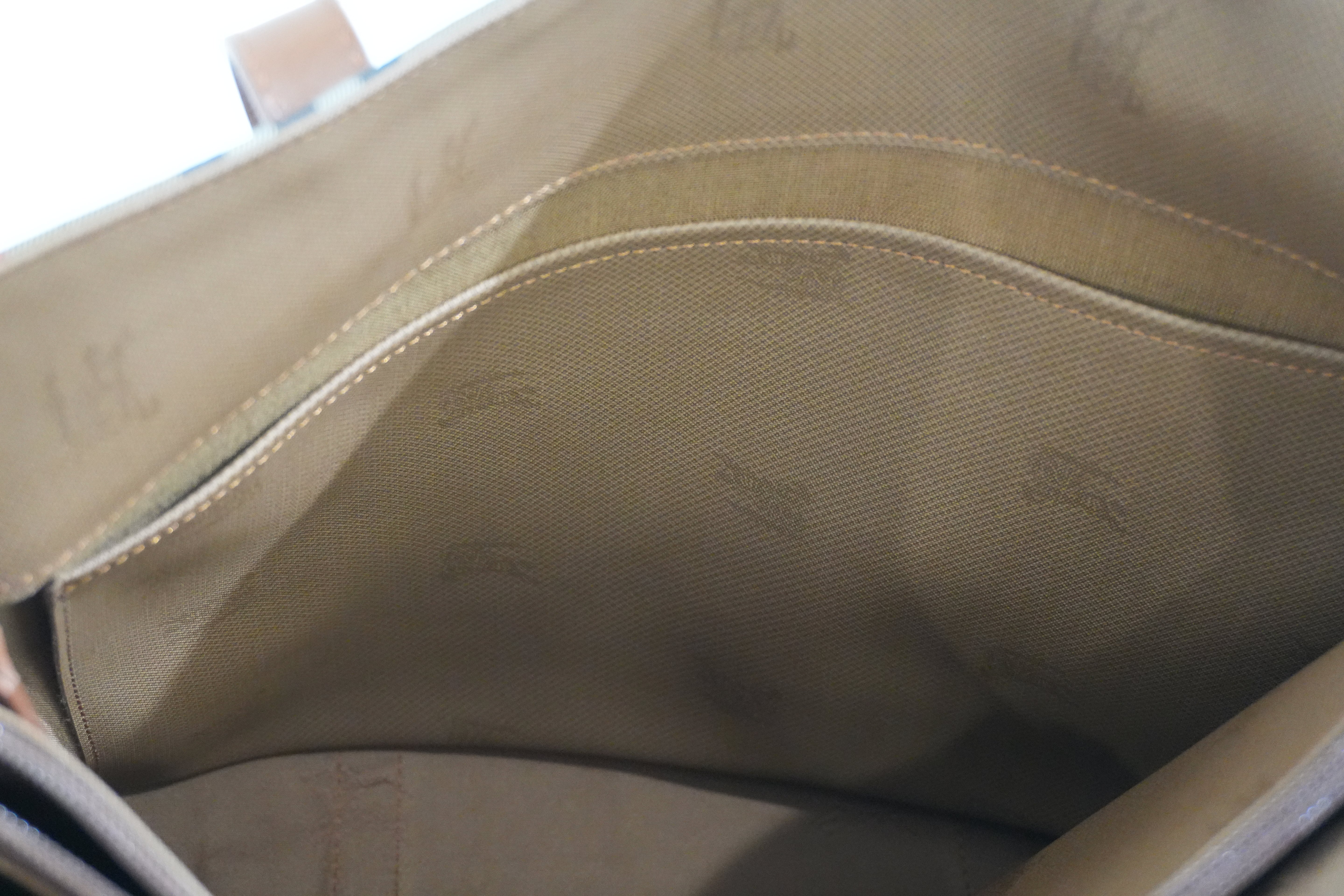 Pre-owned Burberry Haymarket Tote Bag Beige