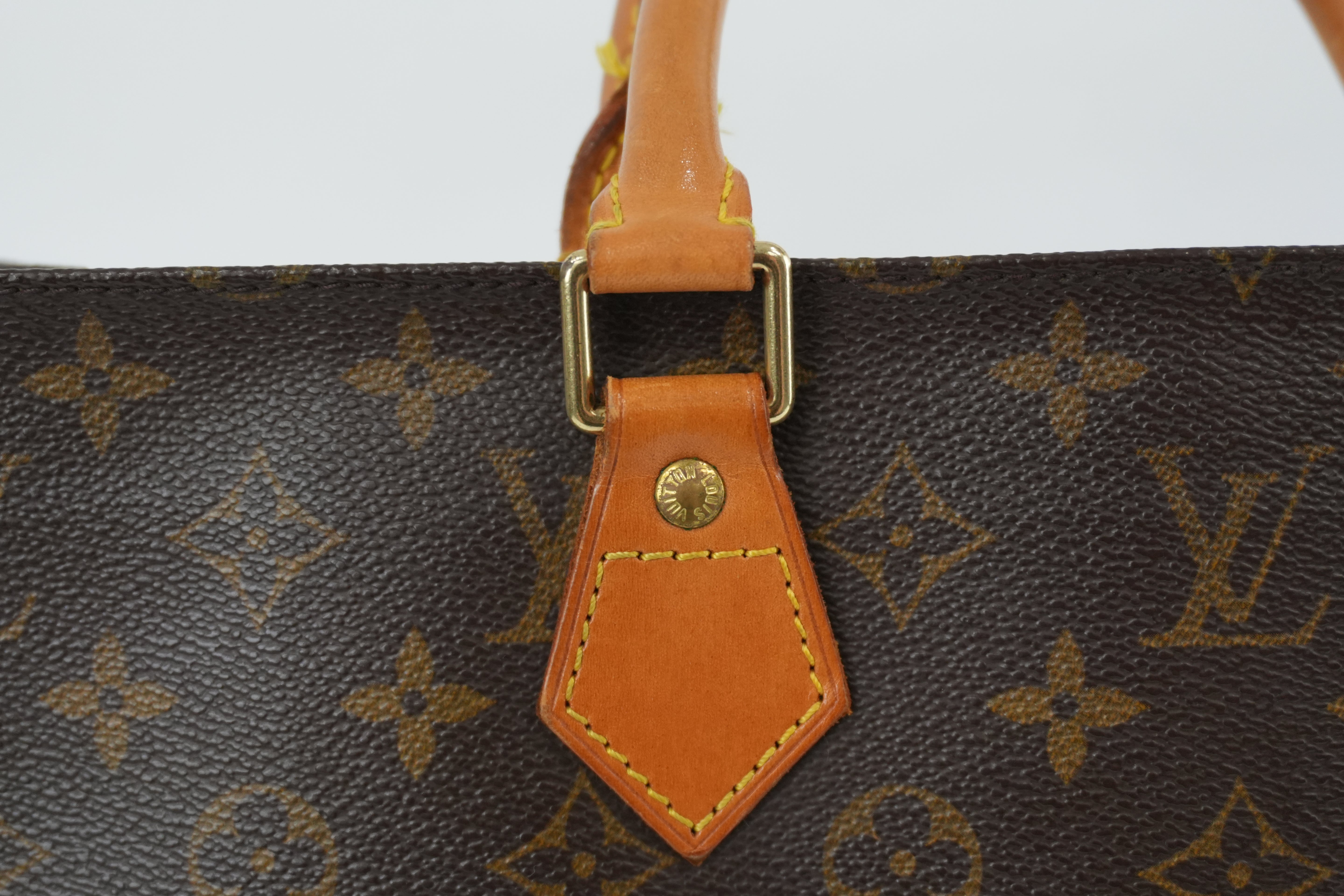 Louis Vuitton Monogram Sac Plat Tote Bag Used