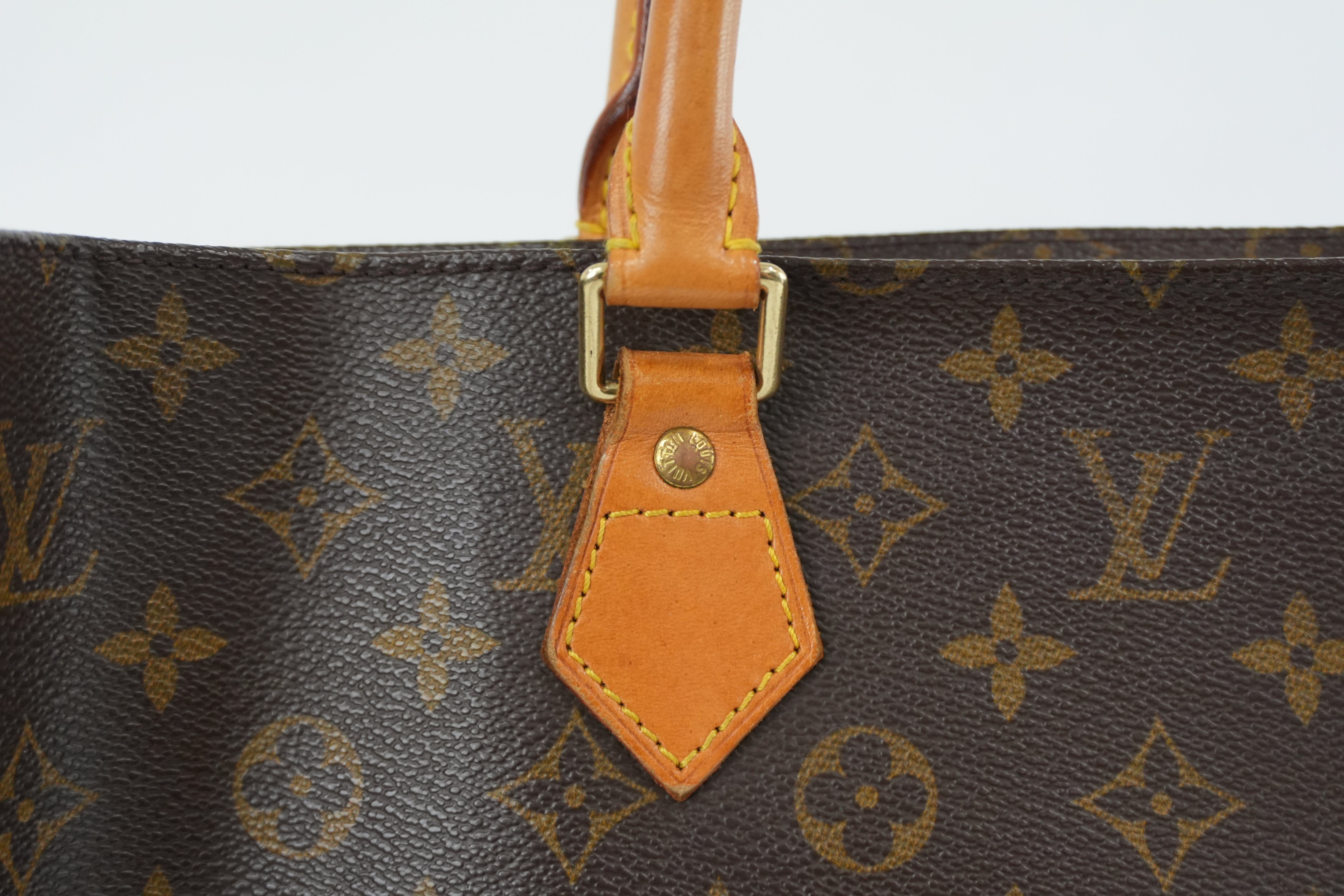 Louis Vuitton Monogram Sac Plat Tote Bag Used