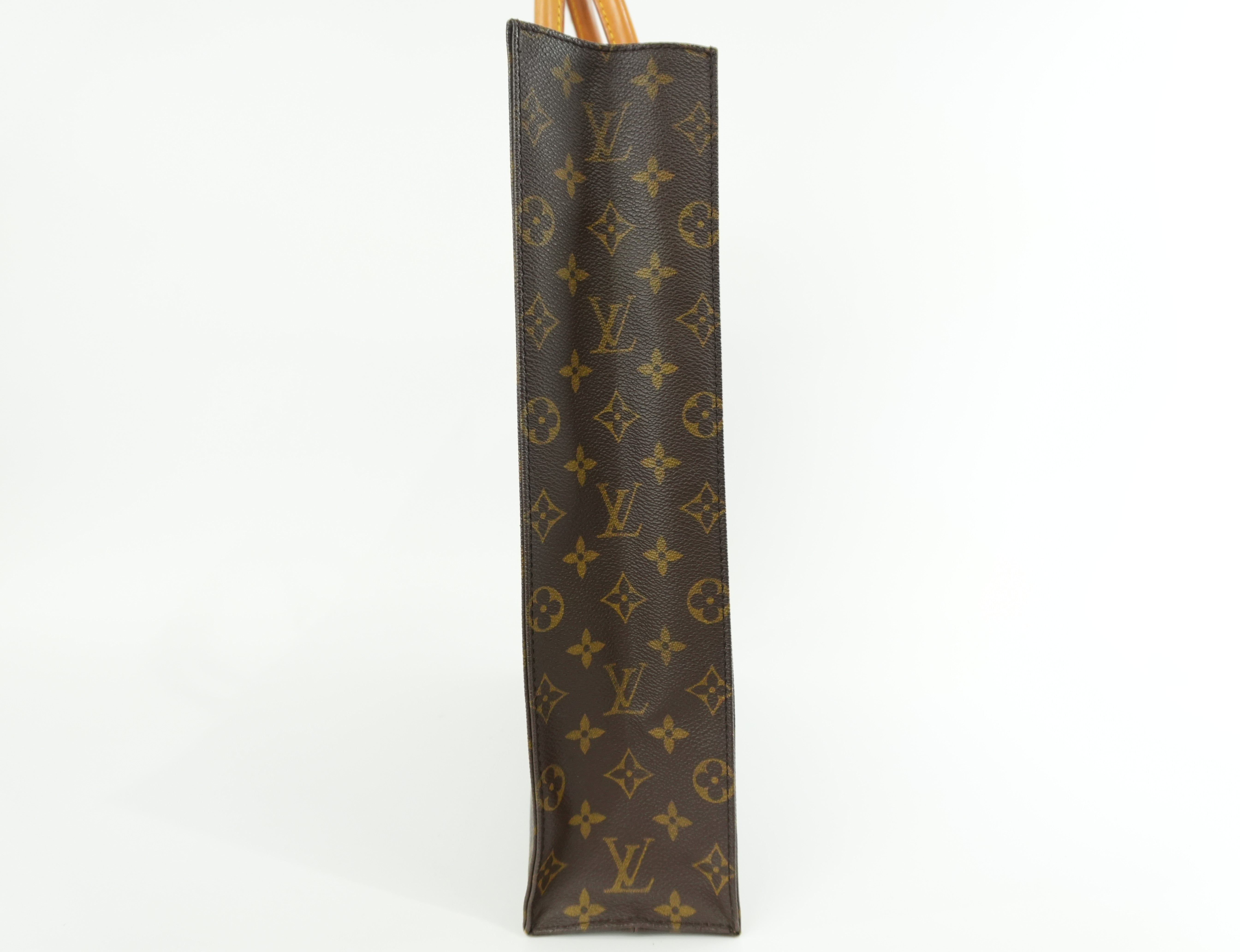 Louis Vuitton Monogram Sac Plat Tote Bag Used