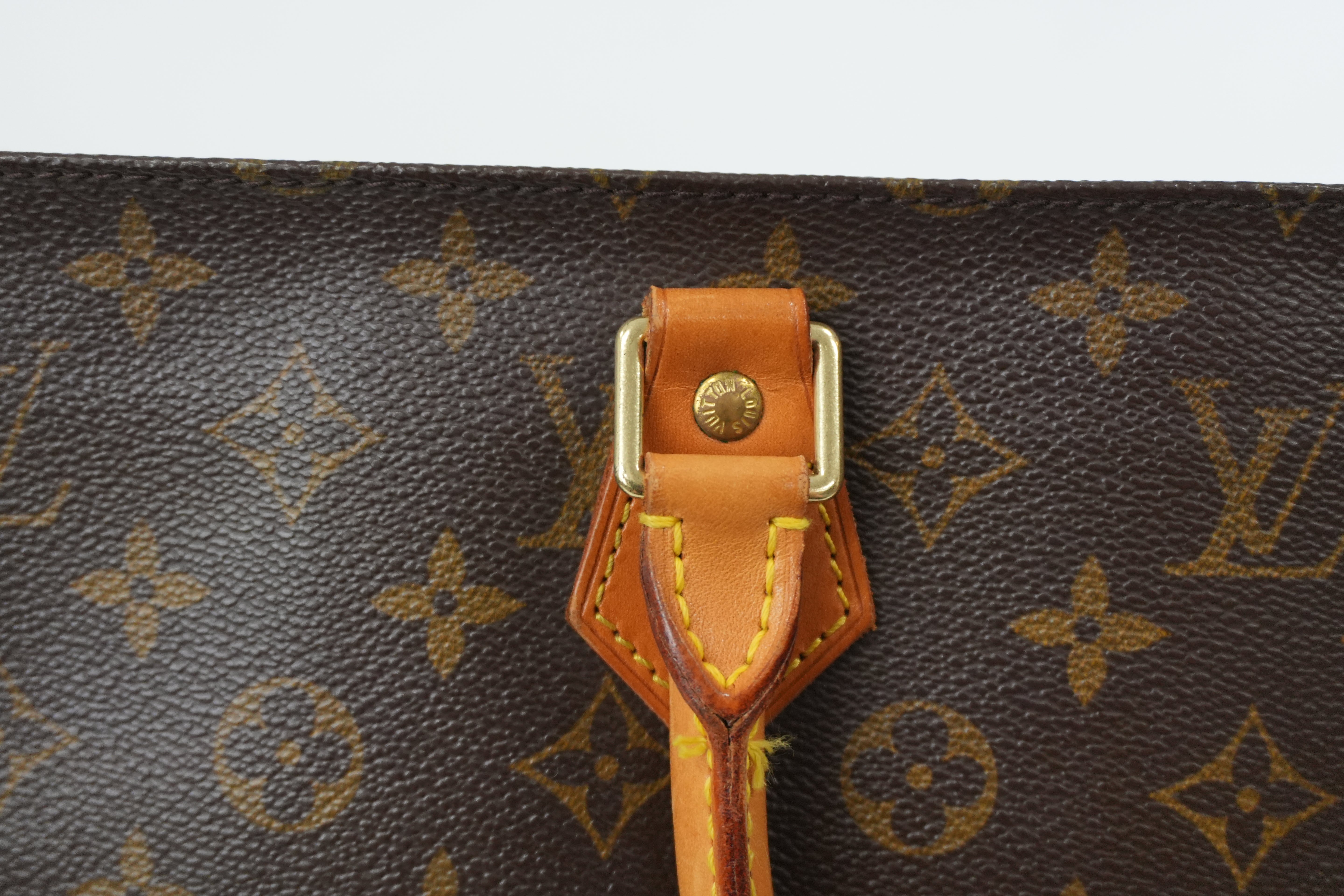 Louis Vuitton Monogram Sac Plat Tote Bag Used