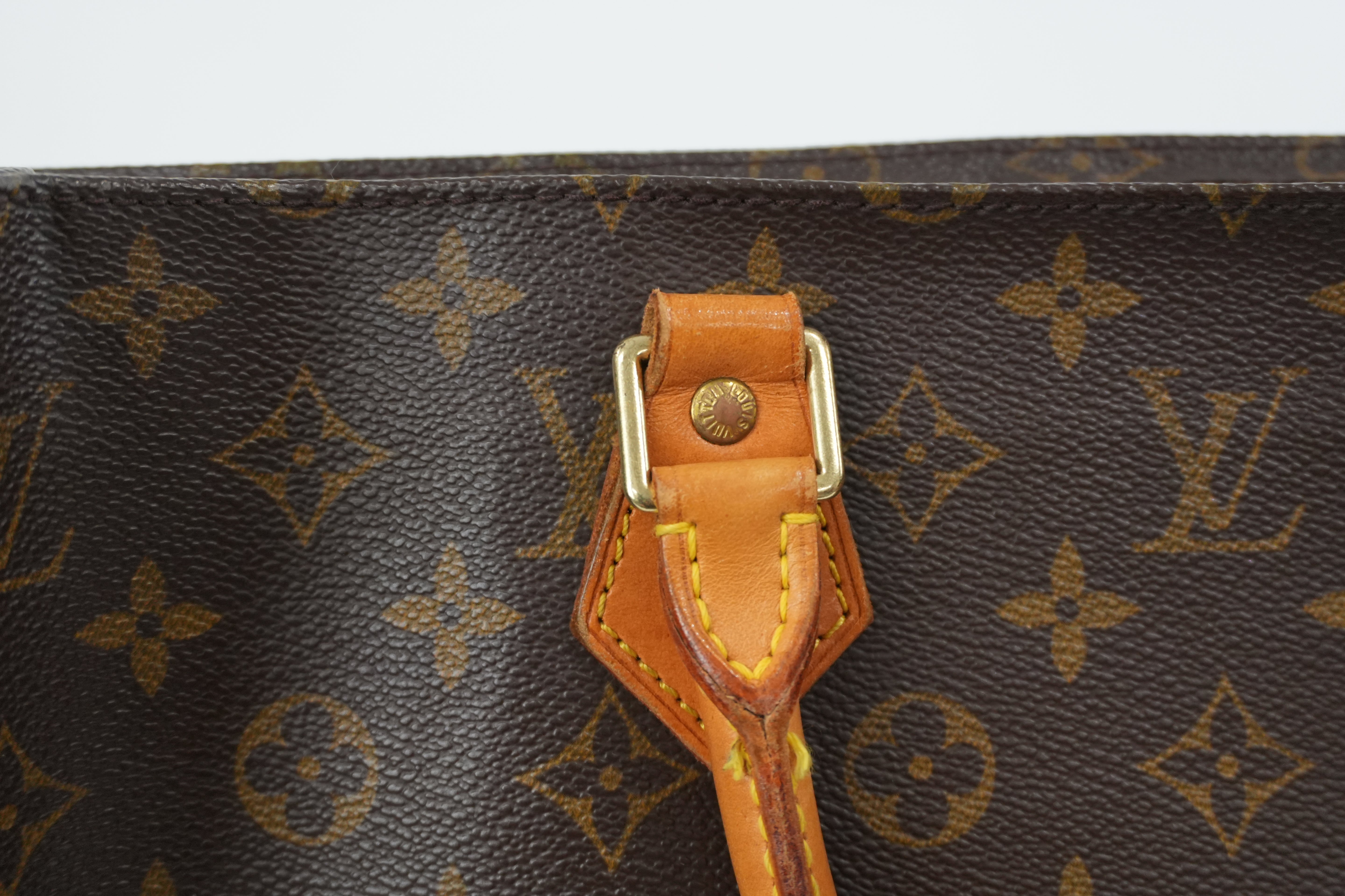 Louis Vuitton Monogram Sac Plat Tote Bag Used