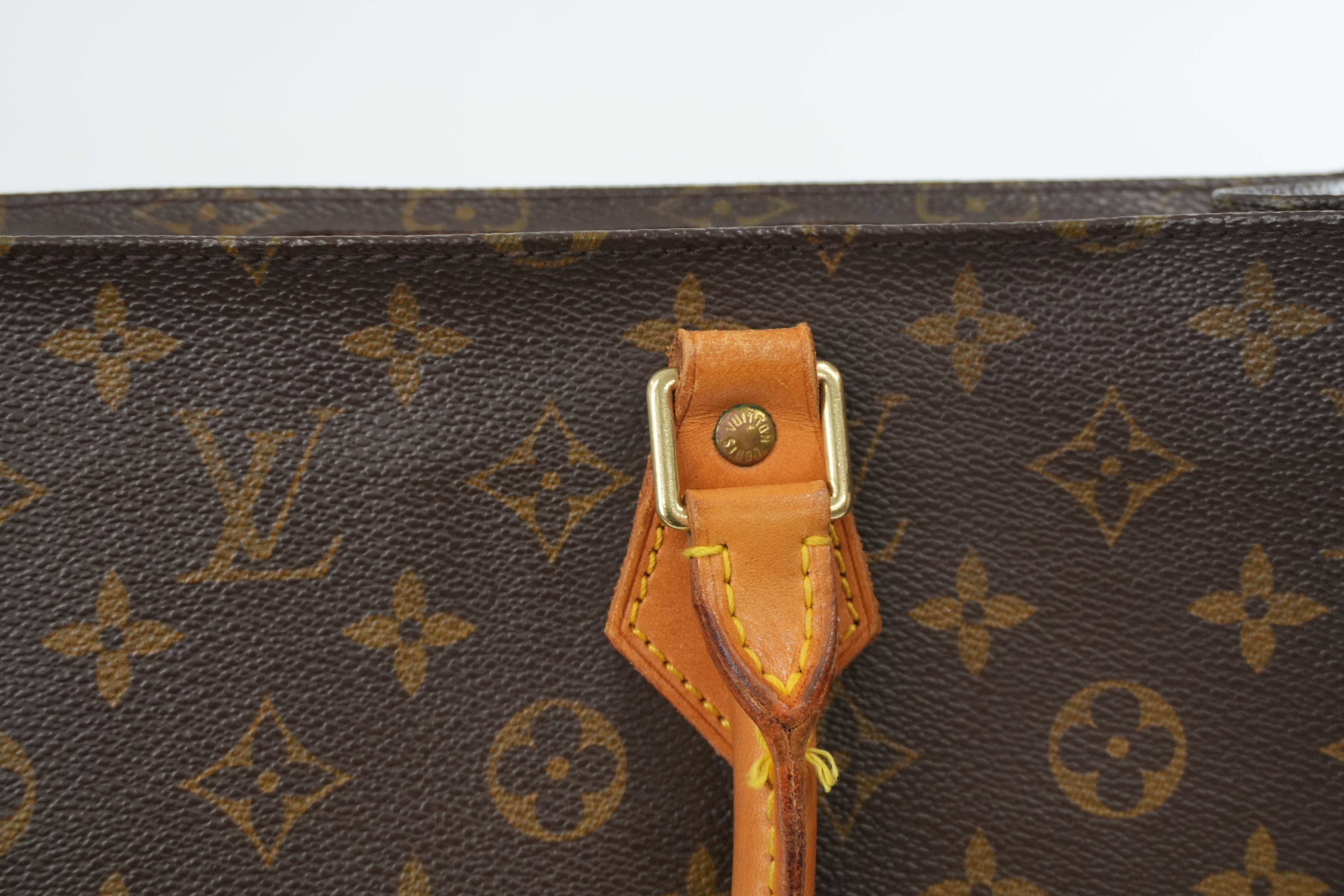 Louis Vuitton Monogram Sac Plat Tote Bag Used