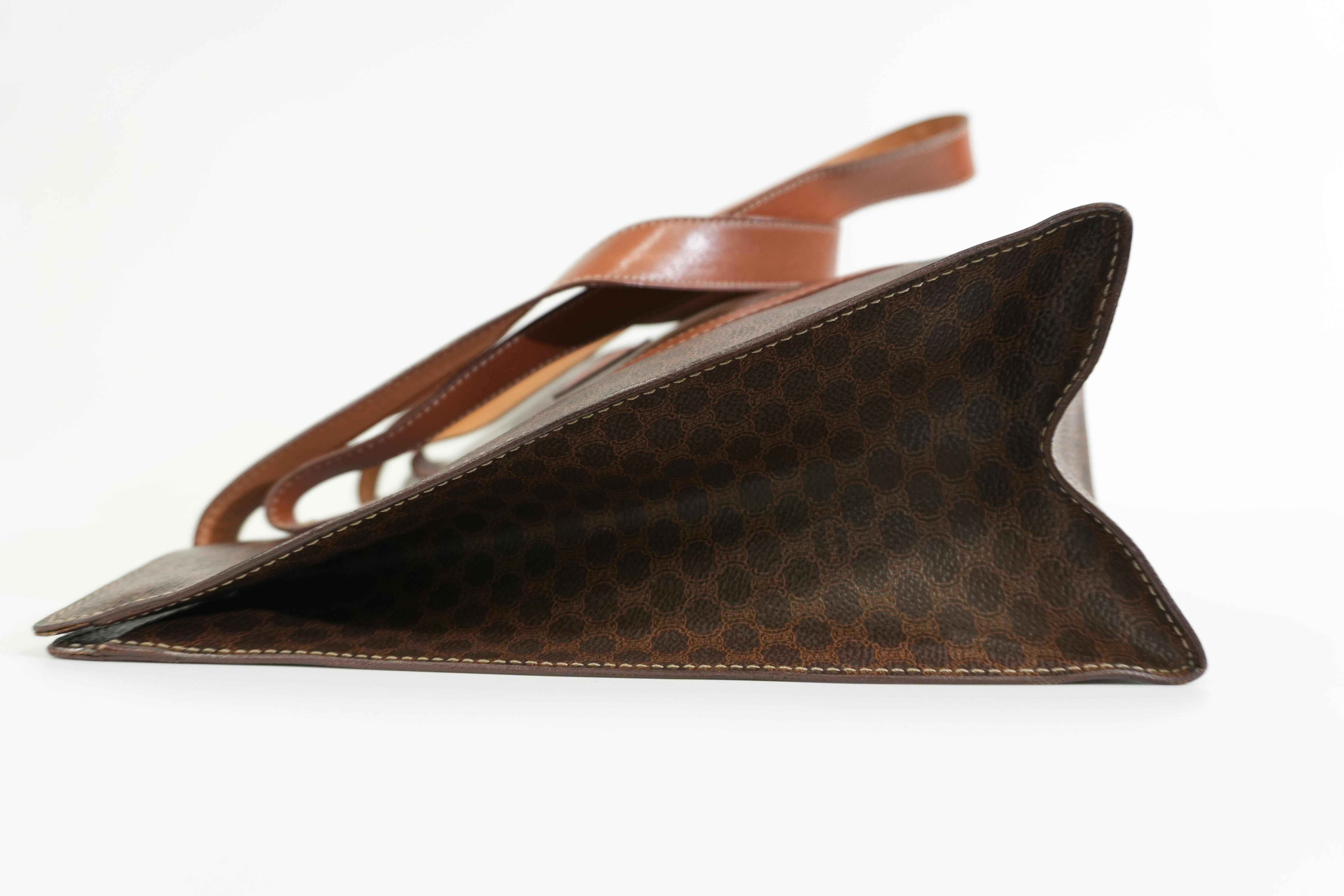 Pre-owned Celine Macadam Tote Bag Brown