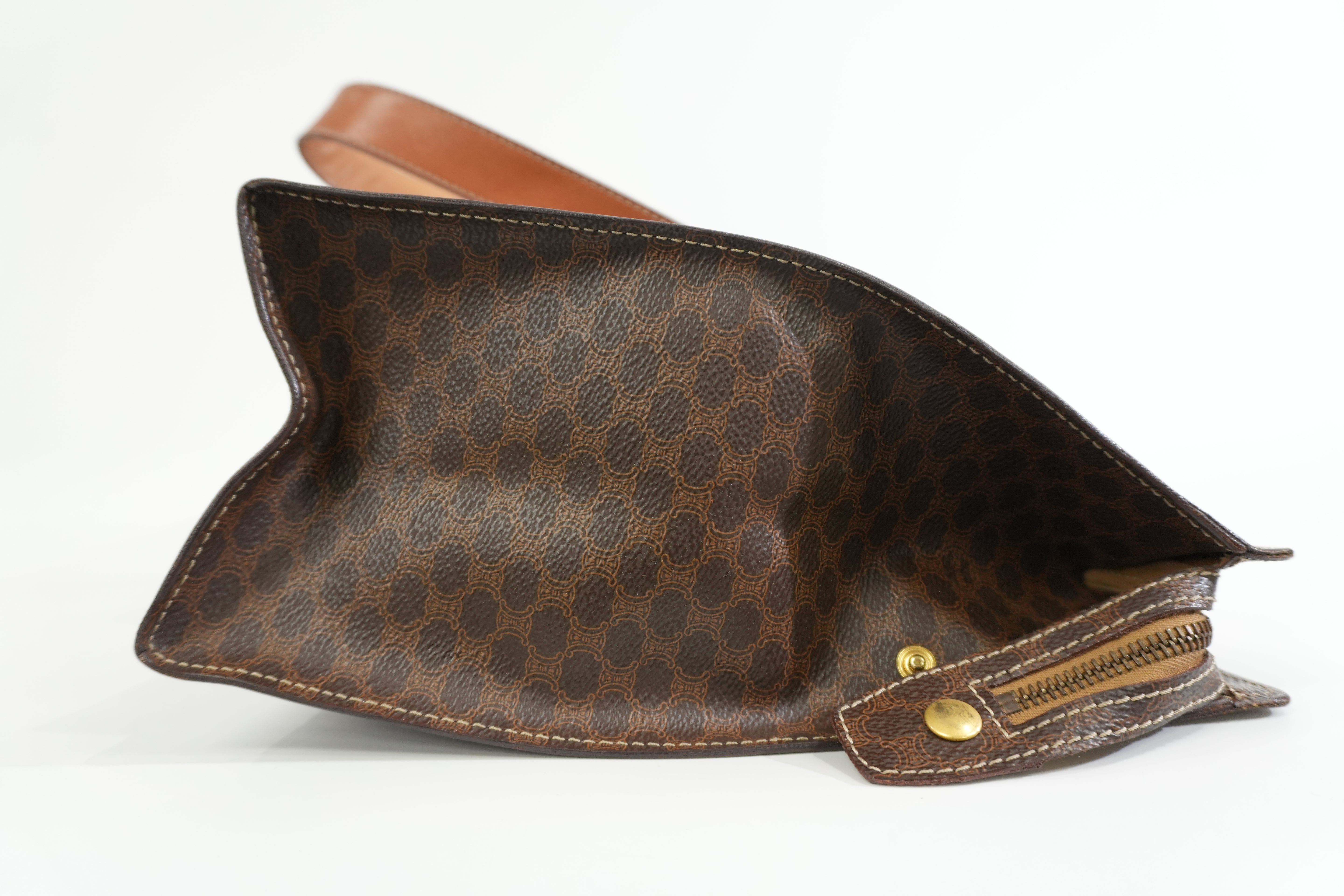 Pre-owned Celine Macadam Tote Bag Brown