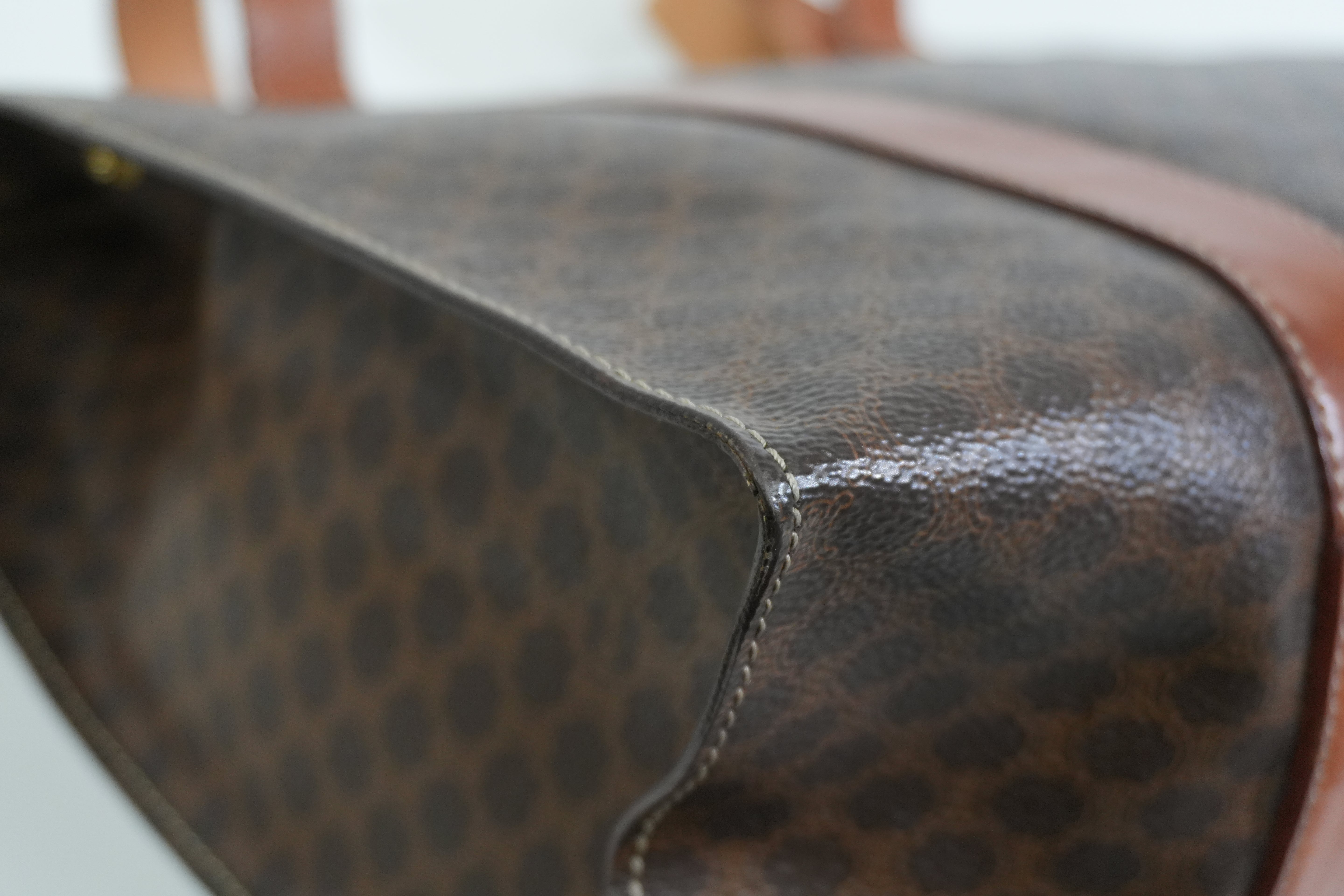 Pre-owned Celine Macadam Tote Bag Brown