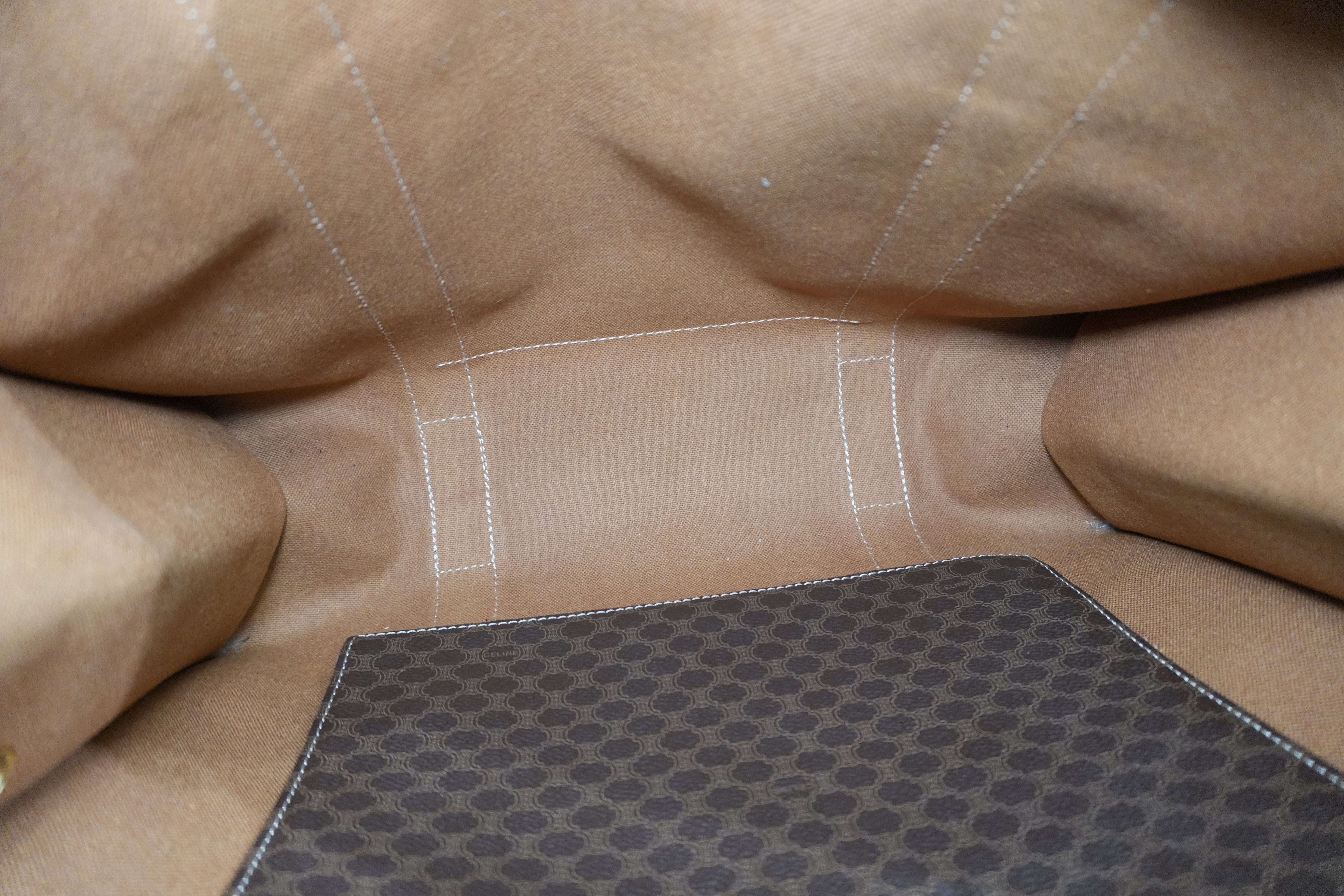 Pre-owned Celine Macadam Tote Bag Brown