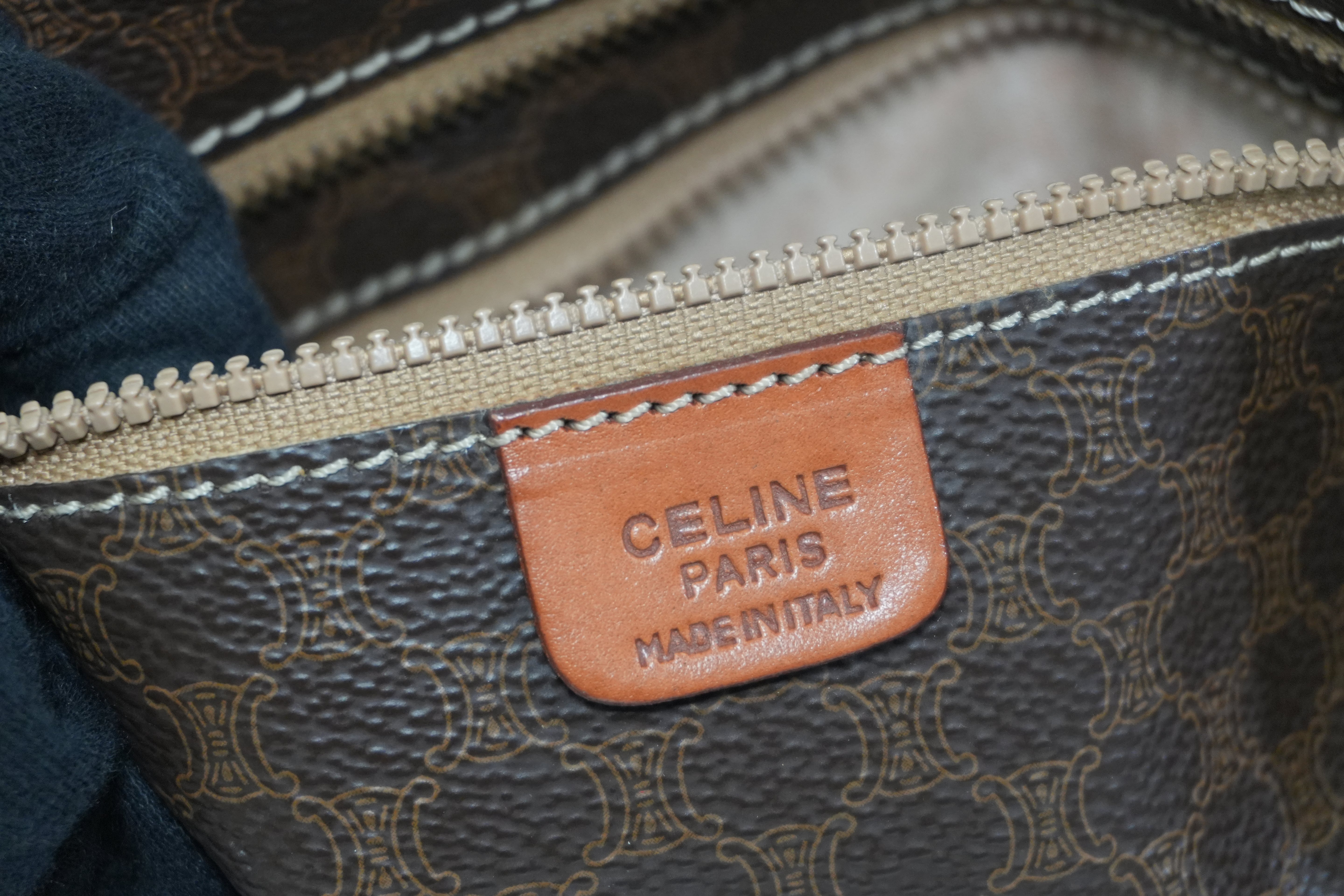 Pre-owned Celine Macadam Tote Bag Brown