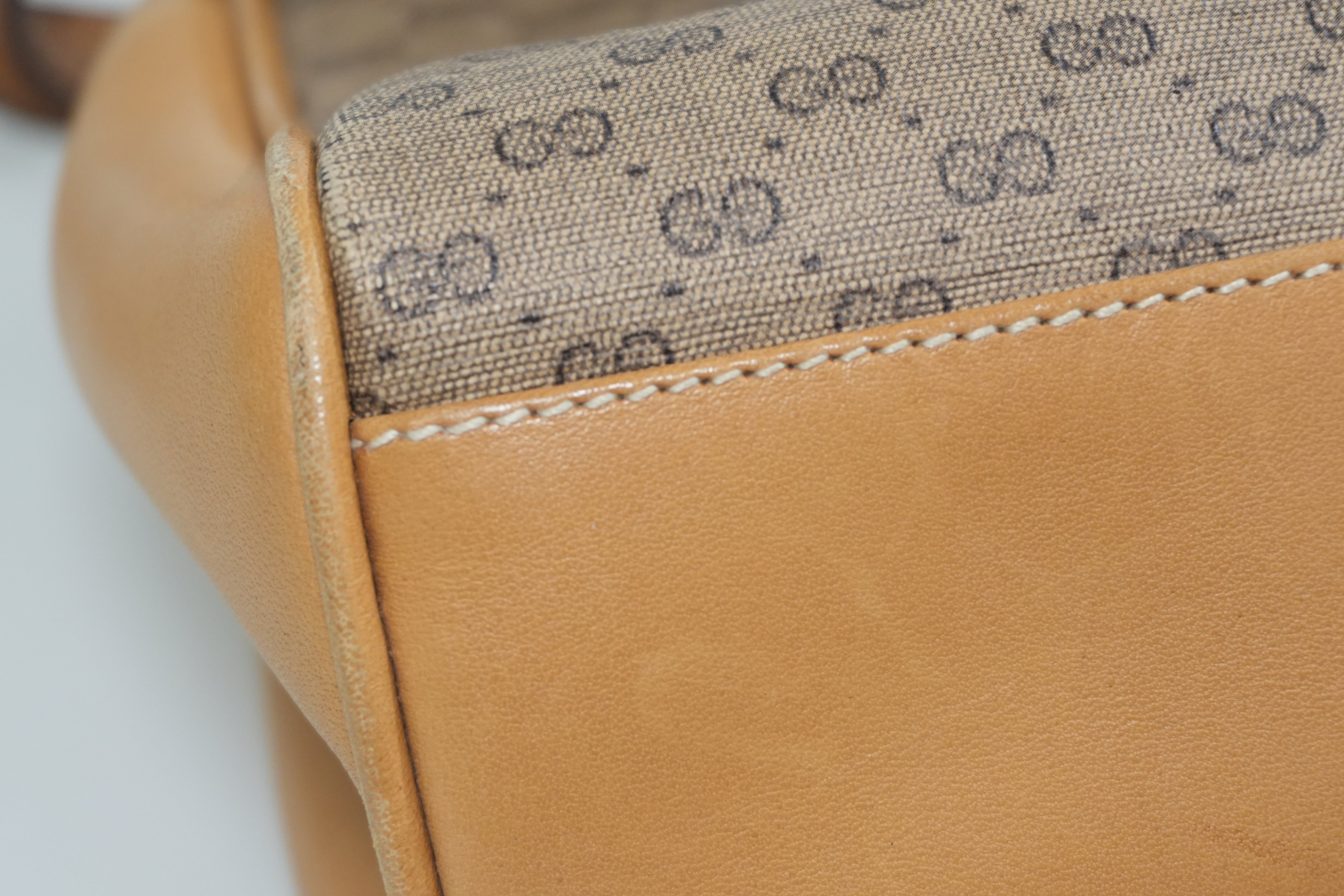 Pre-owned Gucci Microguccisima Shoulder Bag Brown