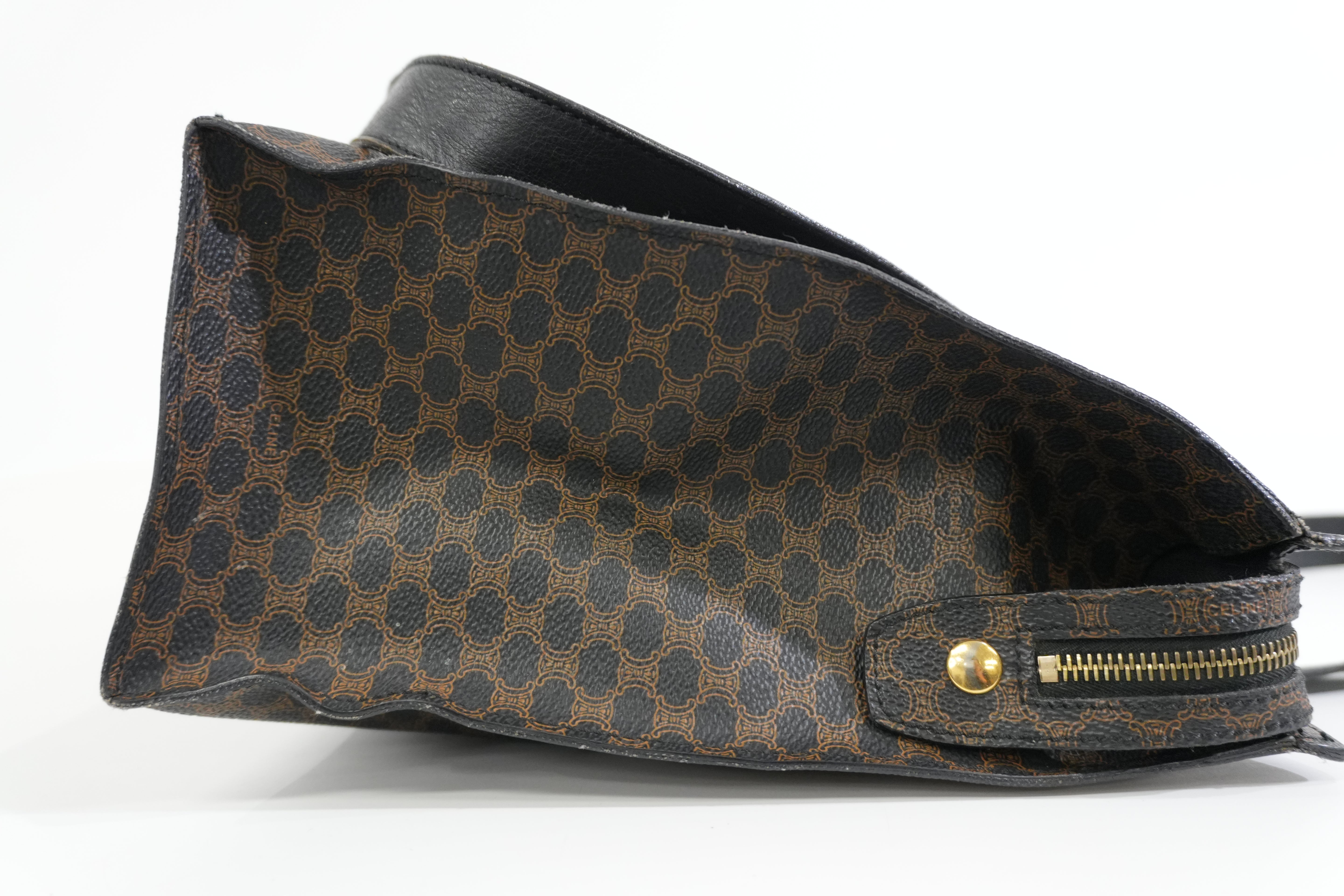 Pre-owned Celine Macadam Tote Bag Black