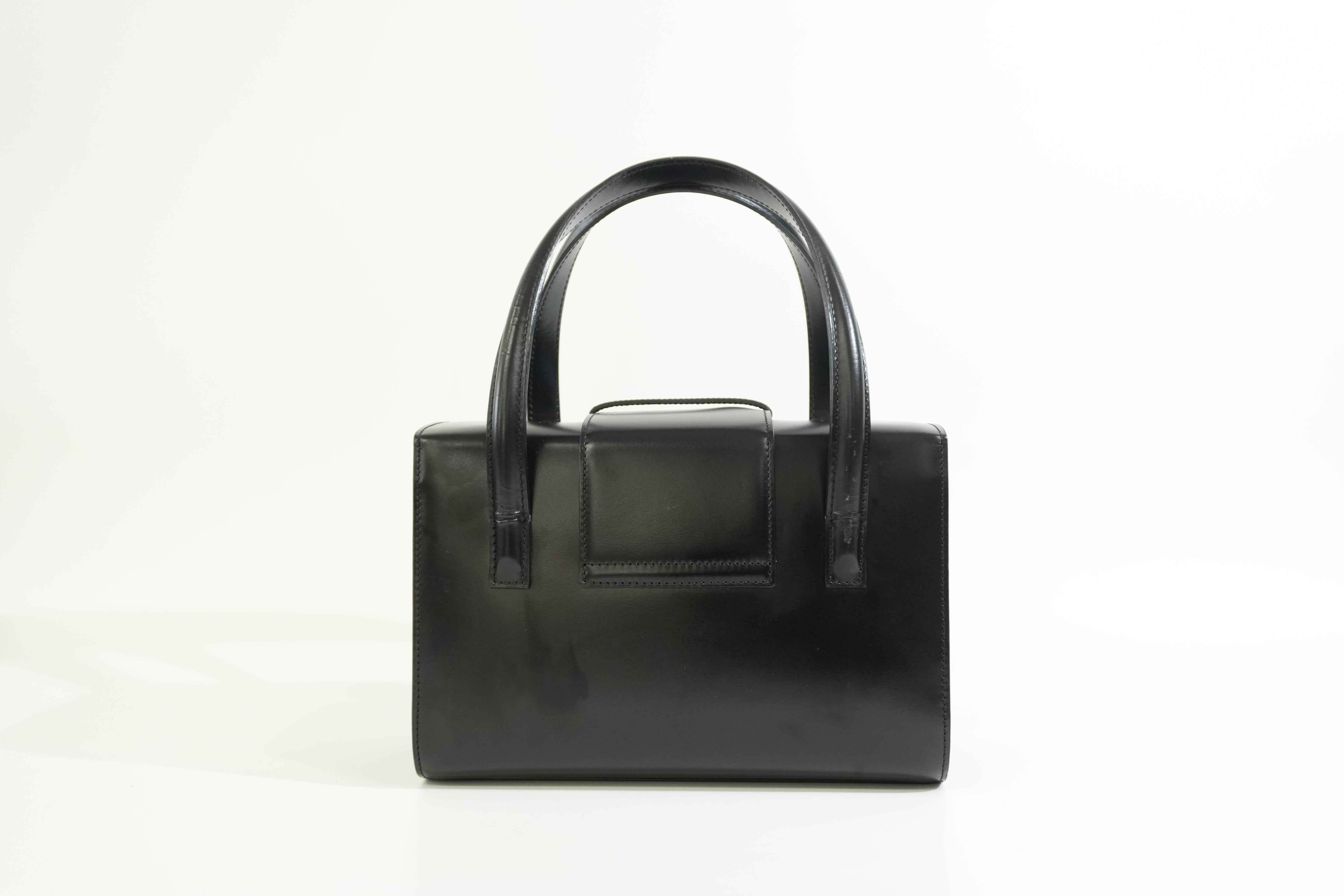 Pre-owned Cartier Panthere Box Type Handbag Black