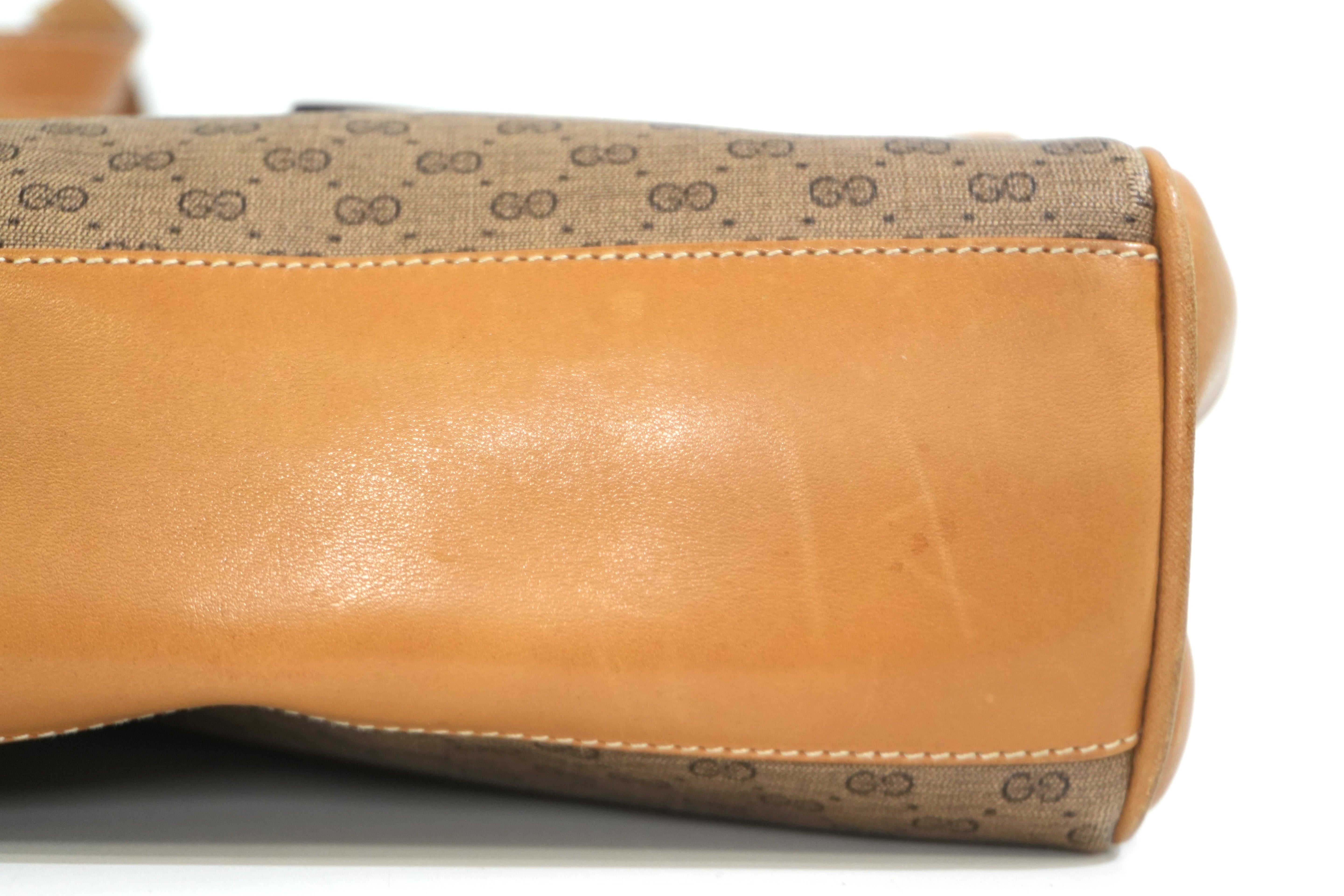 Pre-owned Gucci Microguccisima Shoulder Bag Brown
