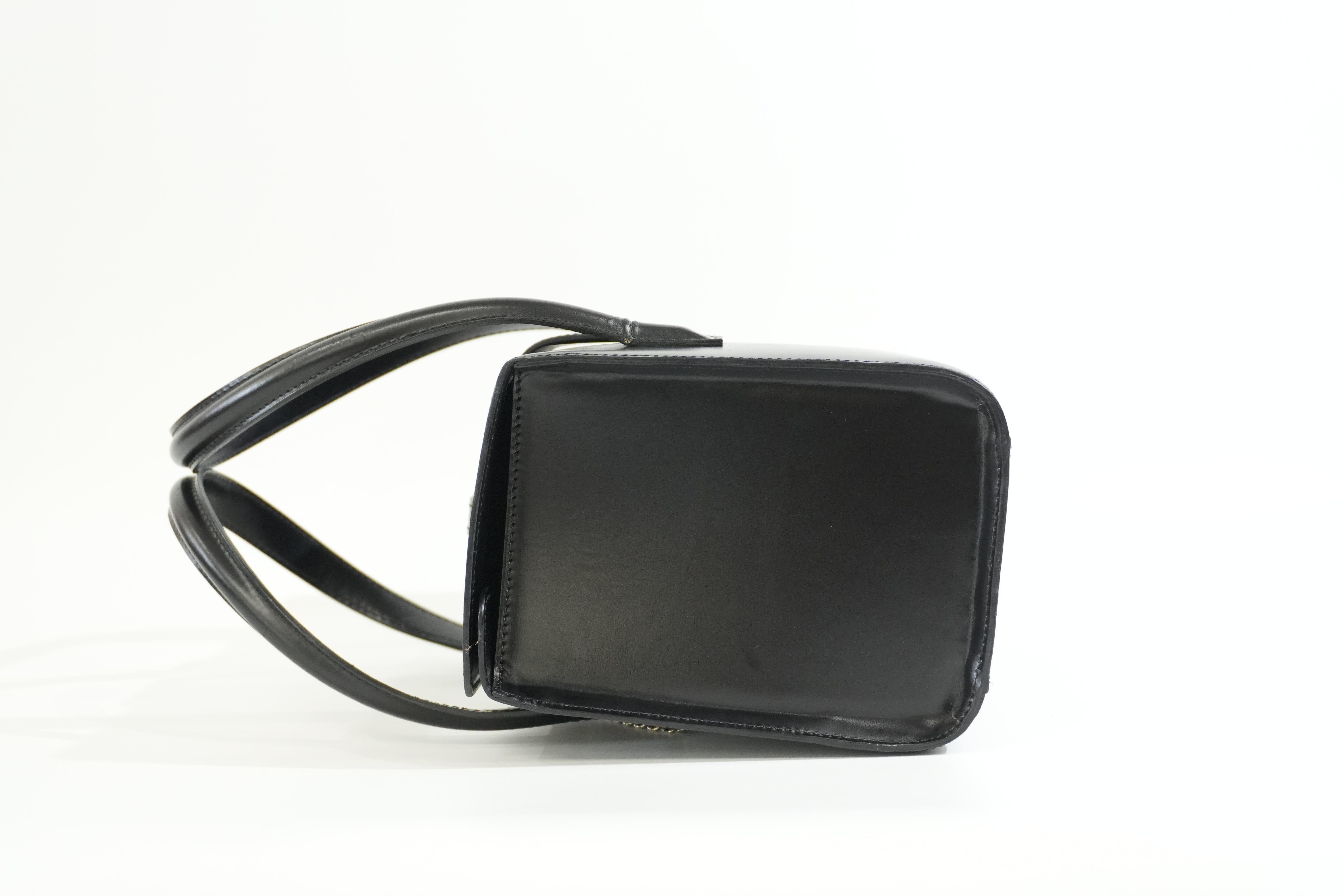 Pre-owned Cartier Panthere Box Type Handbag Black