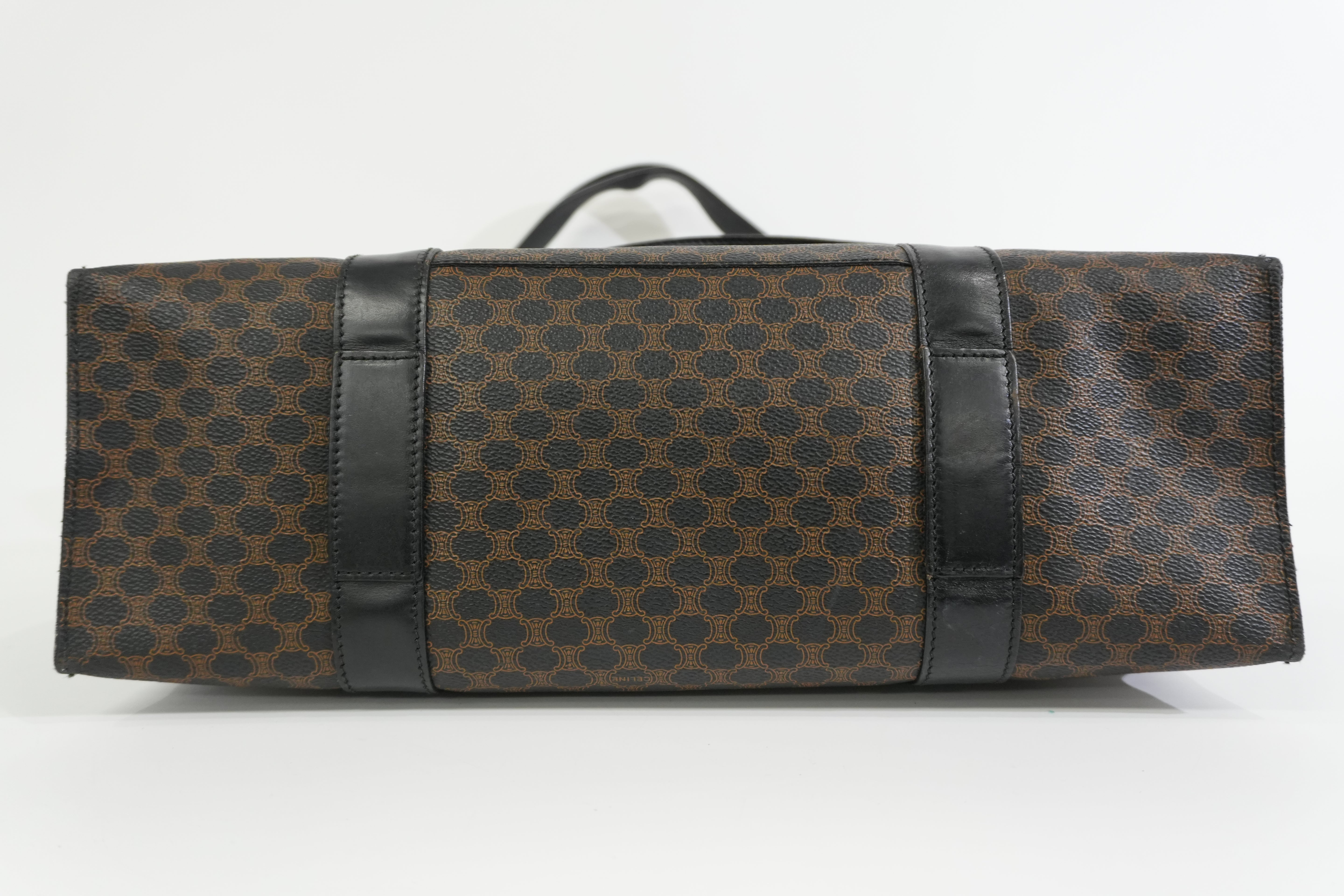 Pre-owned Celine Macadam Tote Bag Black