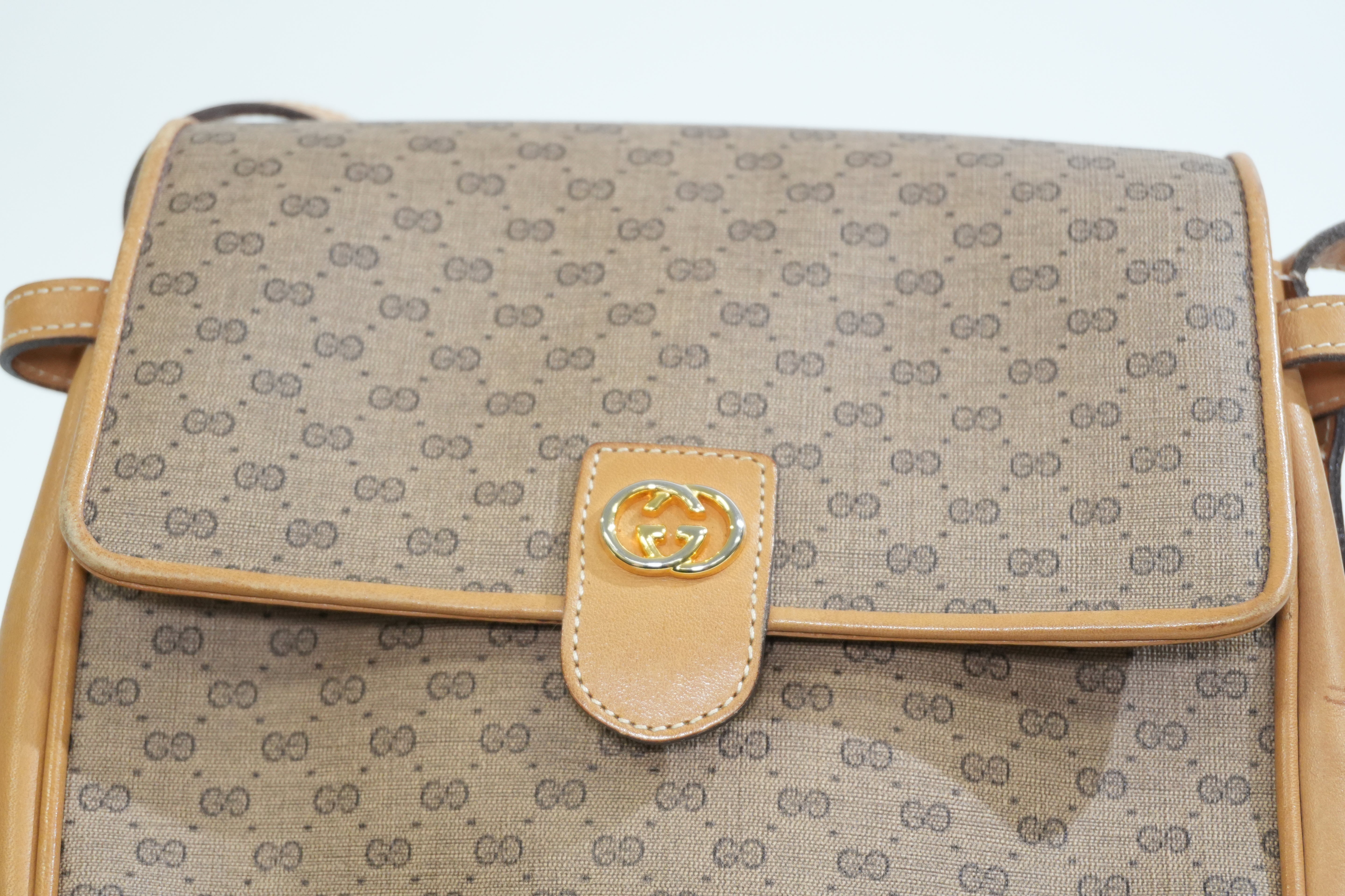 Pre-owned Gucci Microguccisima Shoulder Bag Brown