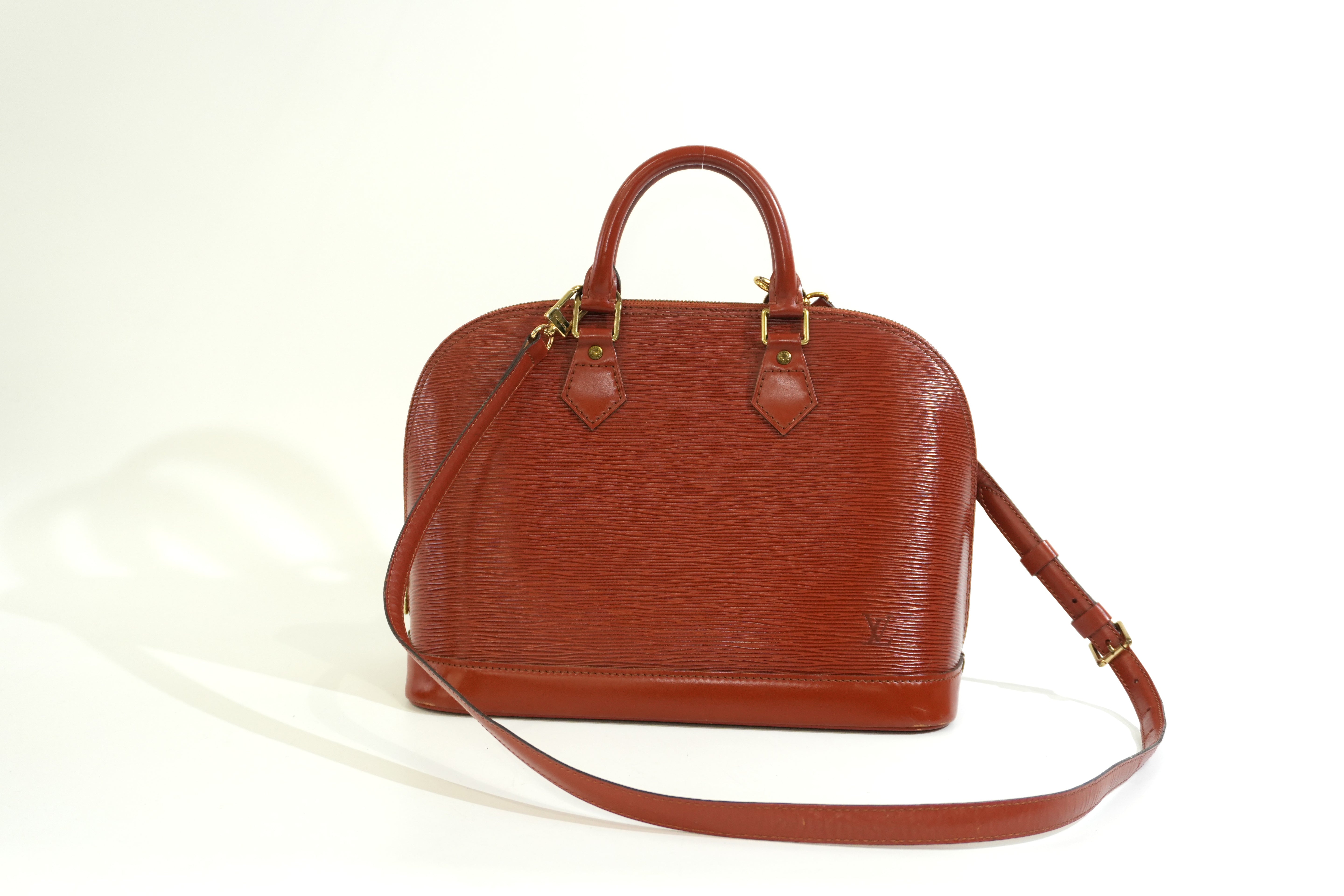Pre-owned Louis Vuitton Epi Two Way Alma Shoulder Bag Brown