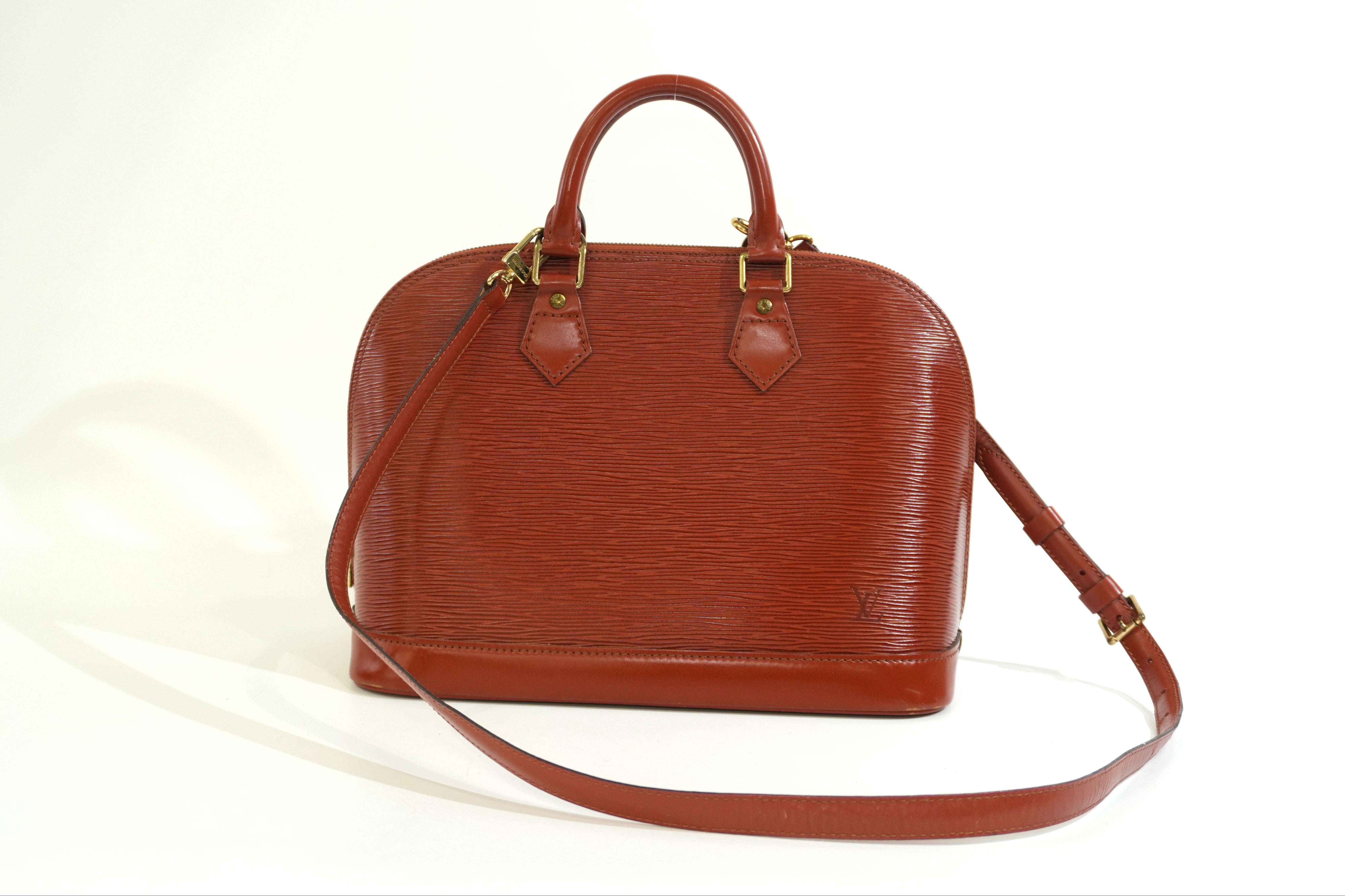 Pre-owned Louis Vuitton Epi Two Way Alma Shoulder Bag Brown