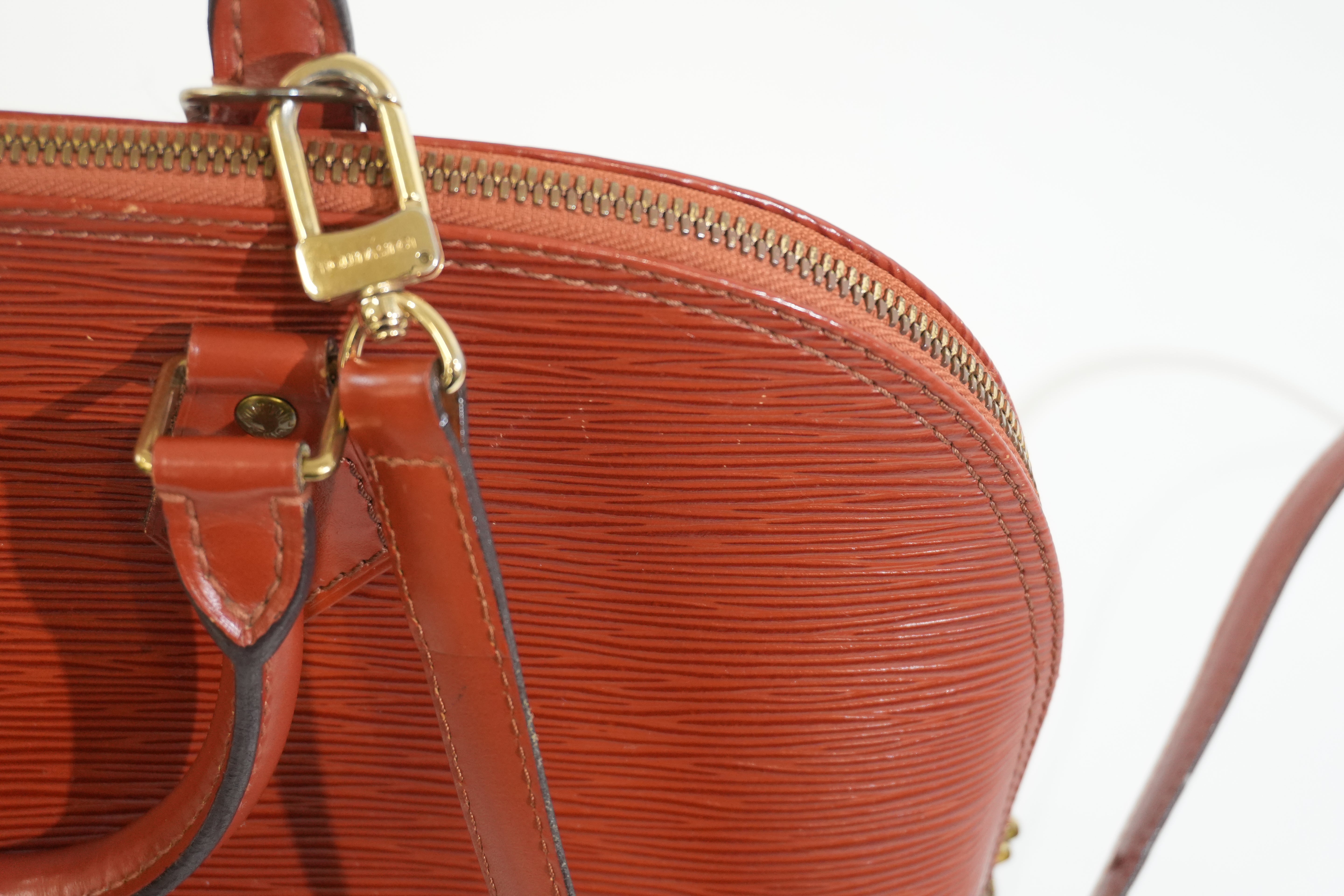 Pre-owned Louis Vuitton Epi Two Way Alma Shoulder Bag Brown