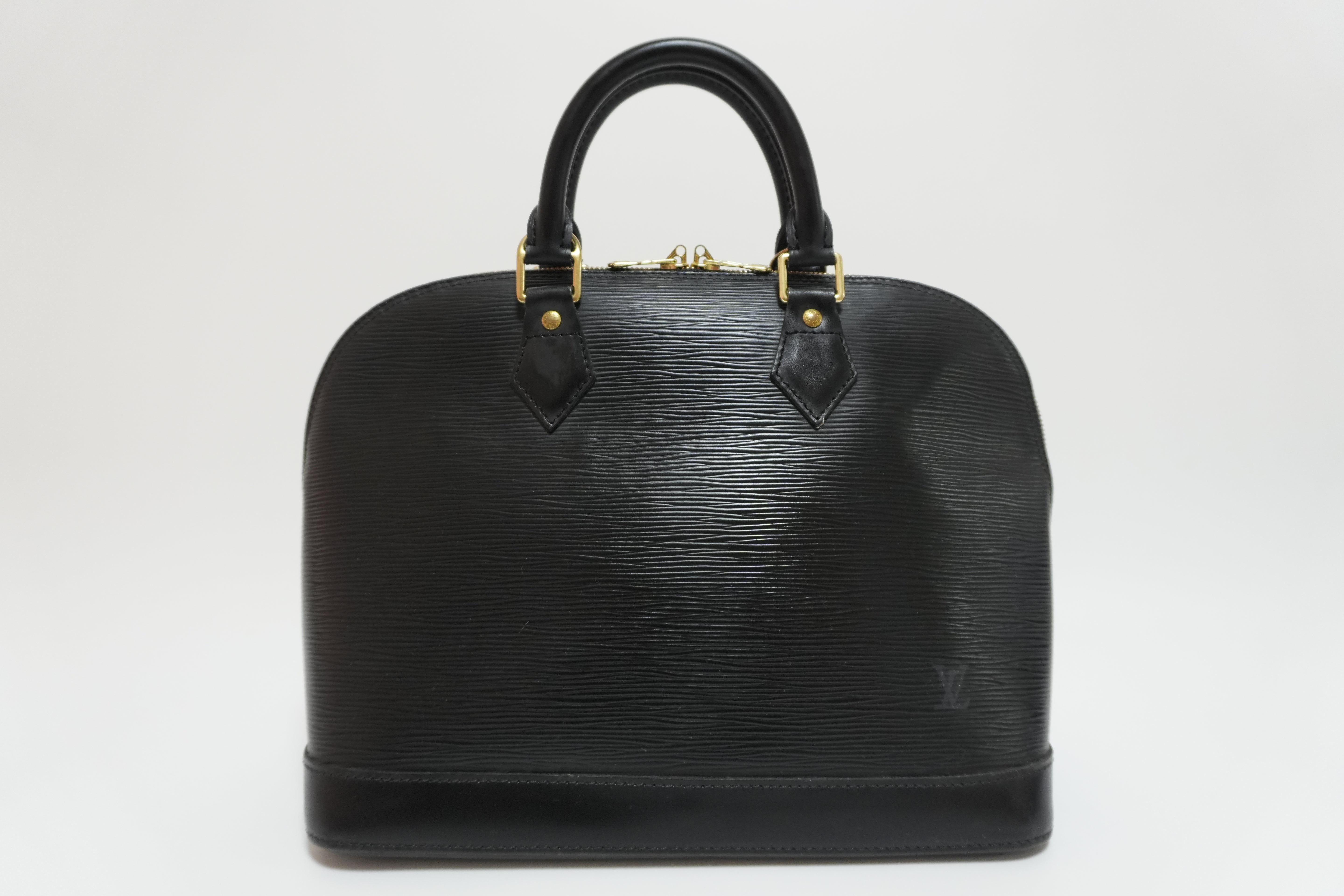 Louis Vuitton Epi Alma PM Handbag Black Used